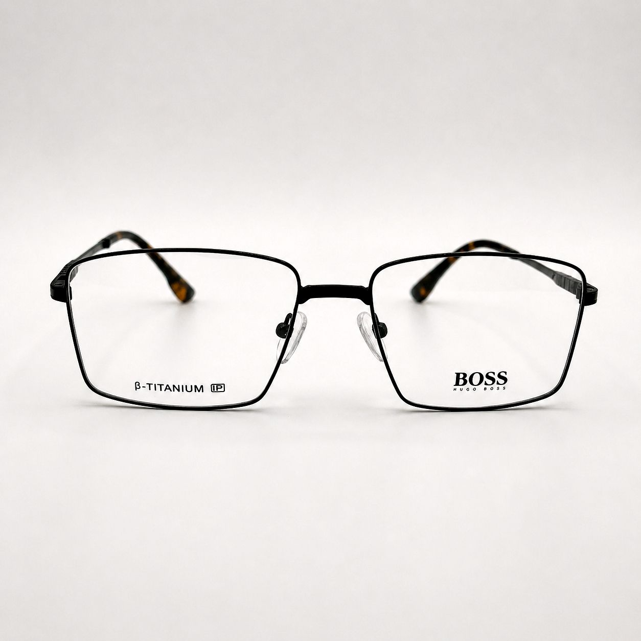 Hugo Boss Rectangular Sunglasses - Metal Frame Black