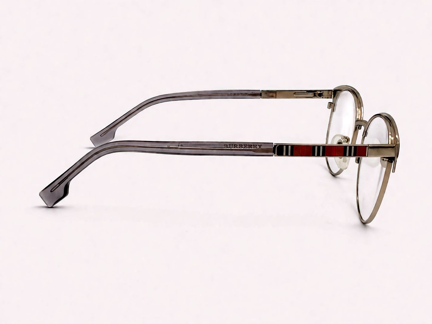 Burberry Round Glasses - Metal Frame Silver