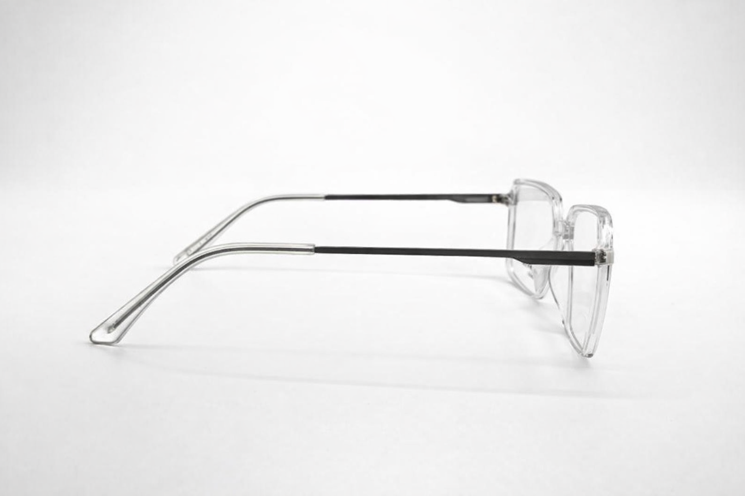 Ted Baker London Rectangular Eyeglasses – Crystal Clear Transparent Frame with Metal Temples