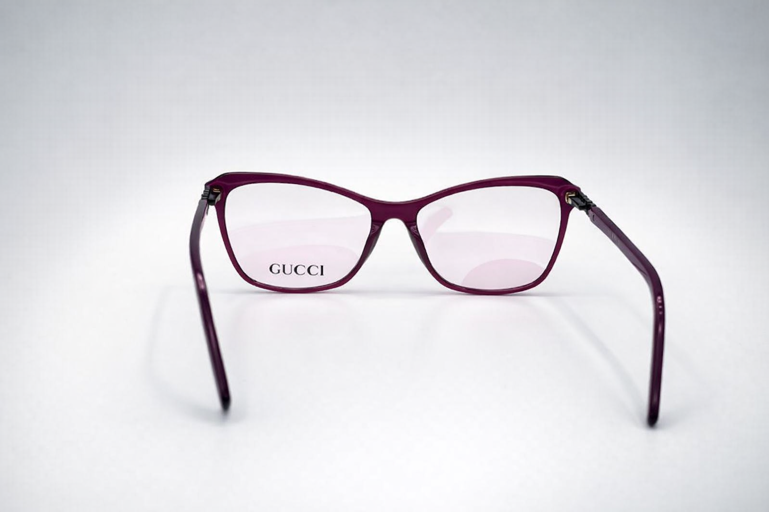 Gucci Rectangular Eyeglasses – Deep Purple Frame