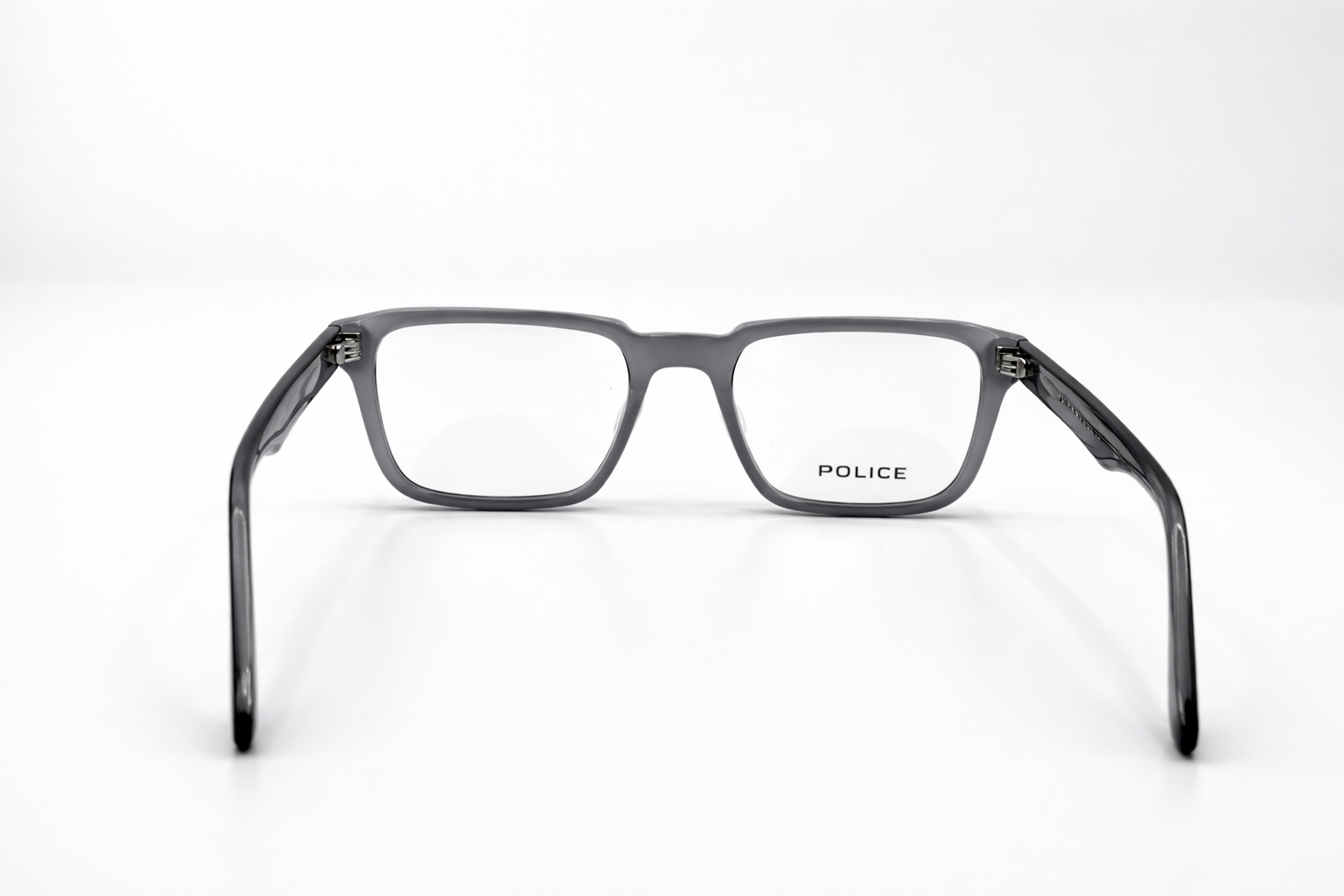 Police Rectangular Glasses - Silver