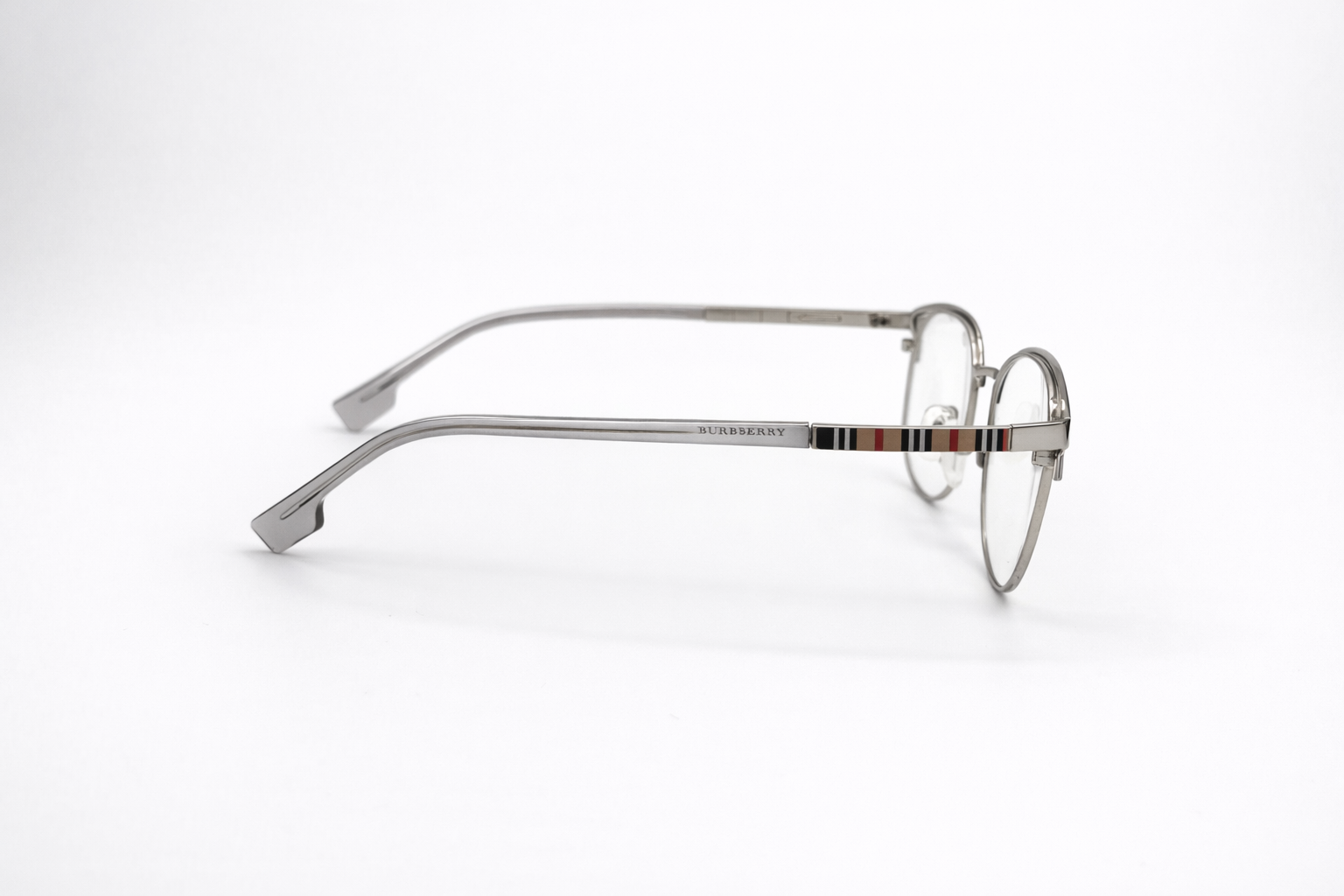 Burberry Round Glasses - Metal Frame Silver