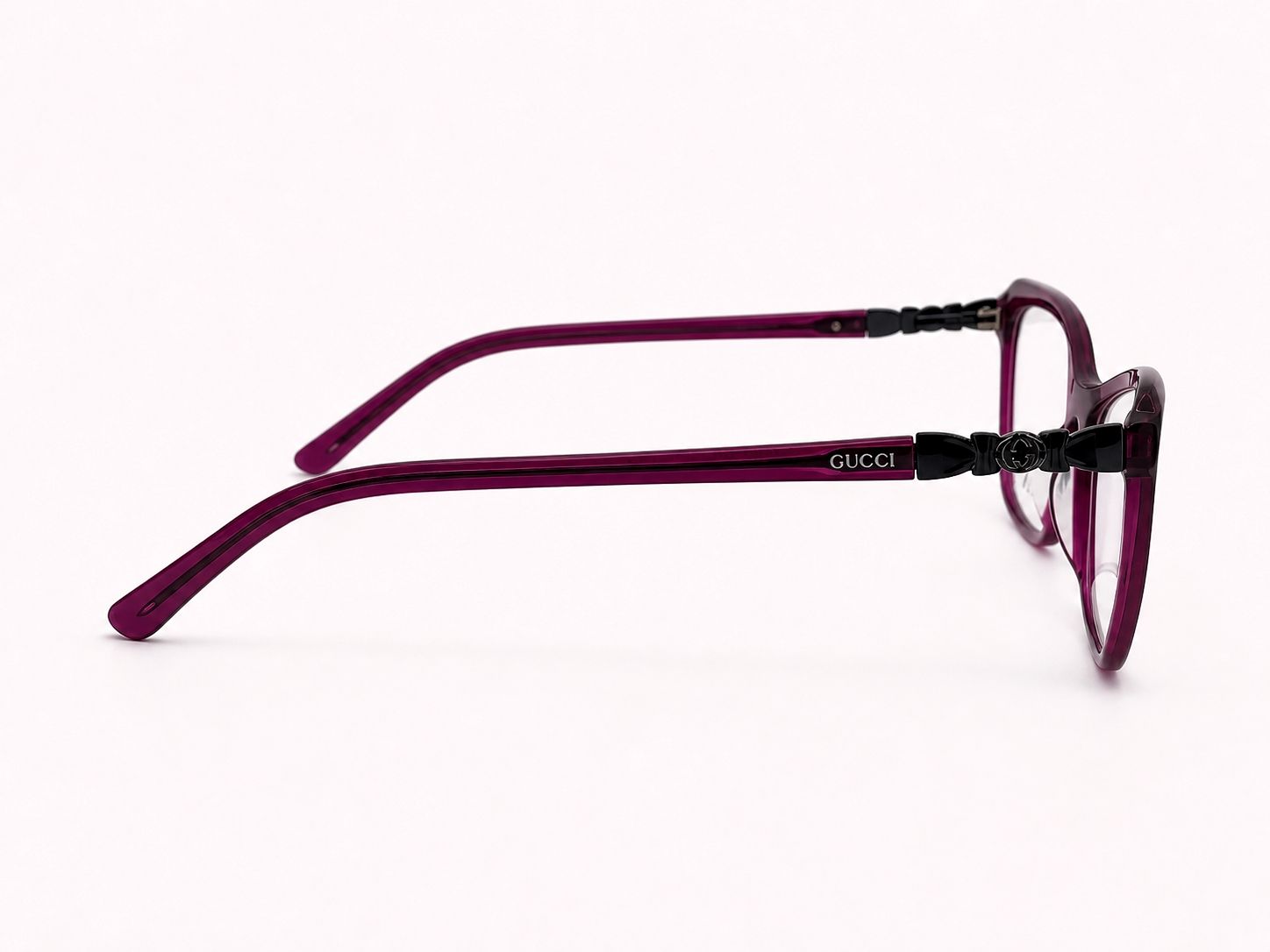 Gucci Rectangular Eyeglasses – Deep Purple Frame