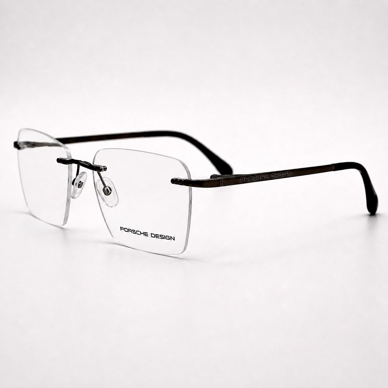 Porsche Design Rectangular Glasses - Metal Frame White