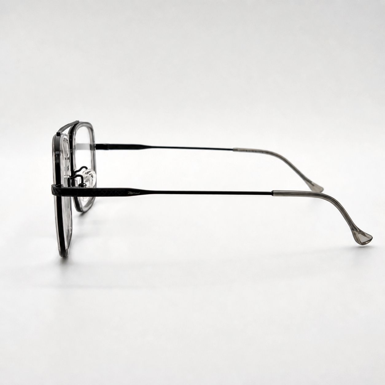 Chopard Aviator Rectangular Glasses - Metal Frame Black 