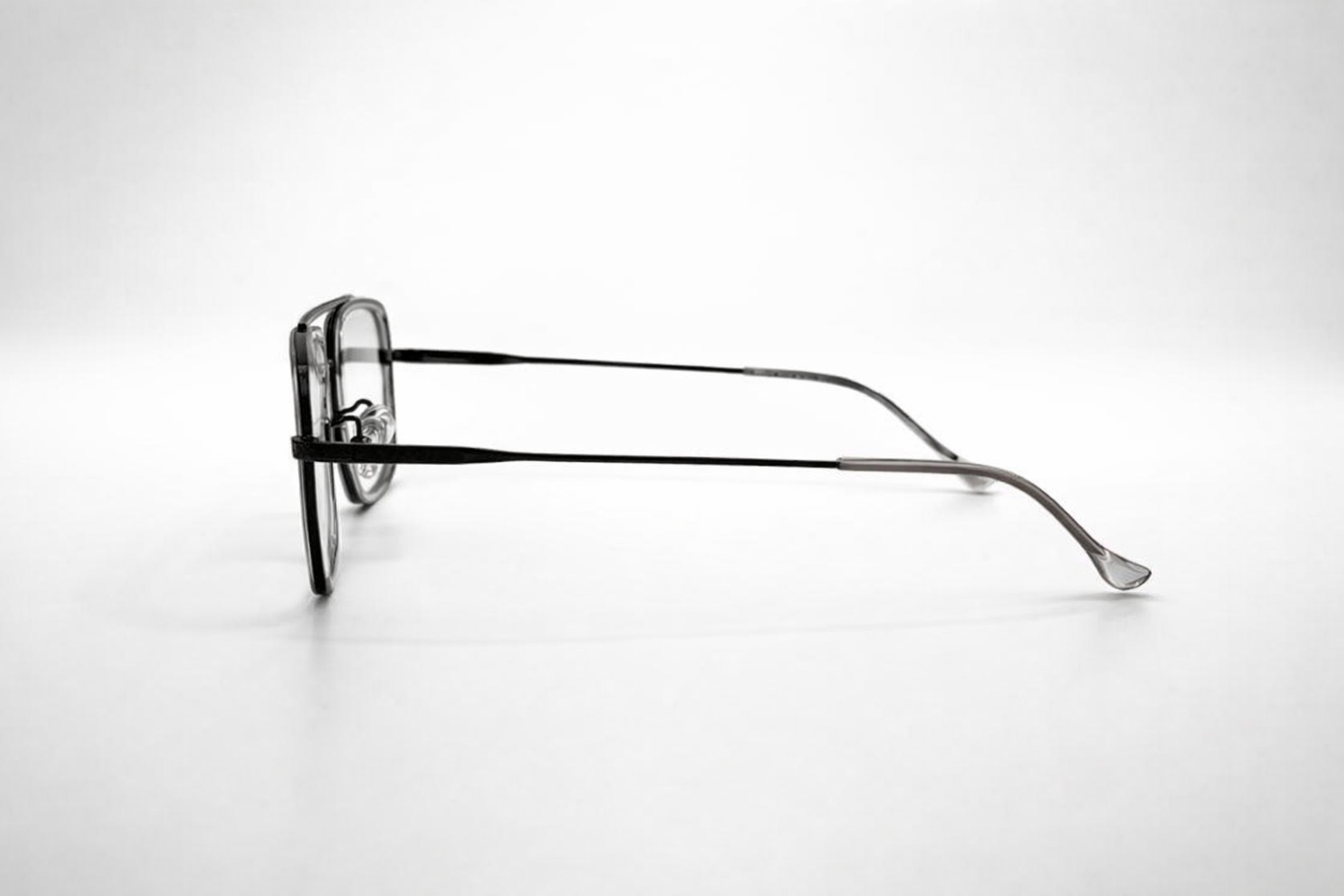 Chopard Aviator Rectangular Glasses - Metal Frame Black 