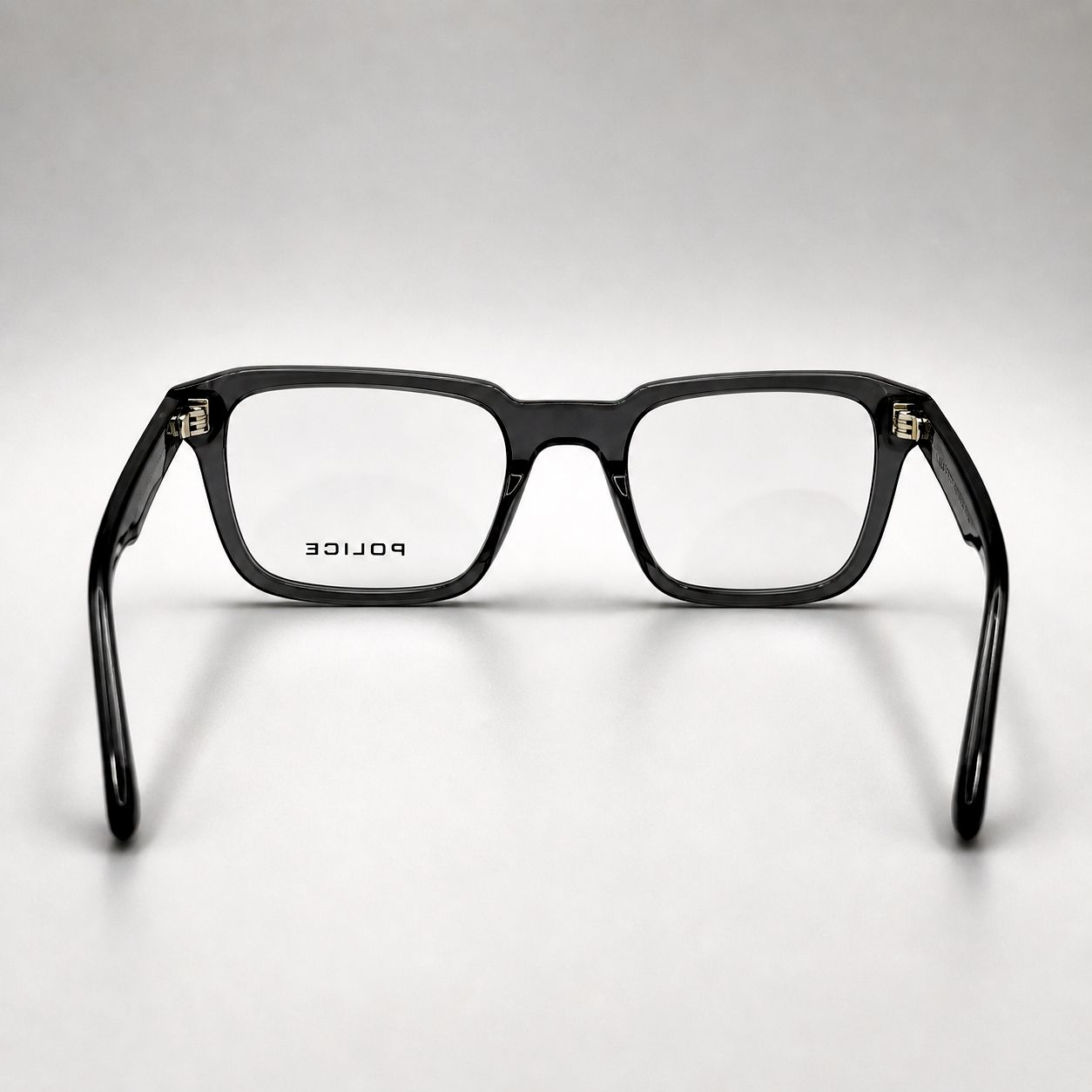 Police Rectangular Glasses - Silver