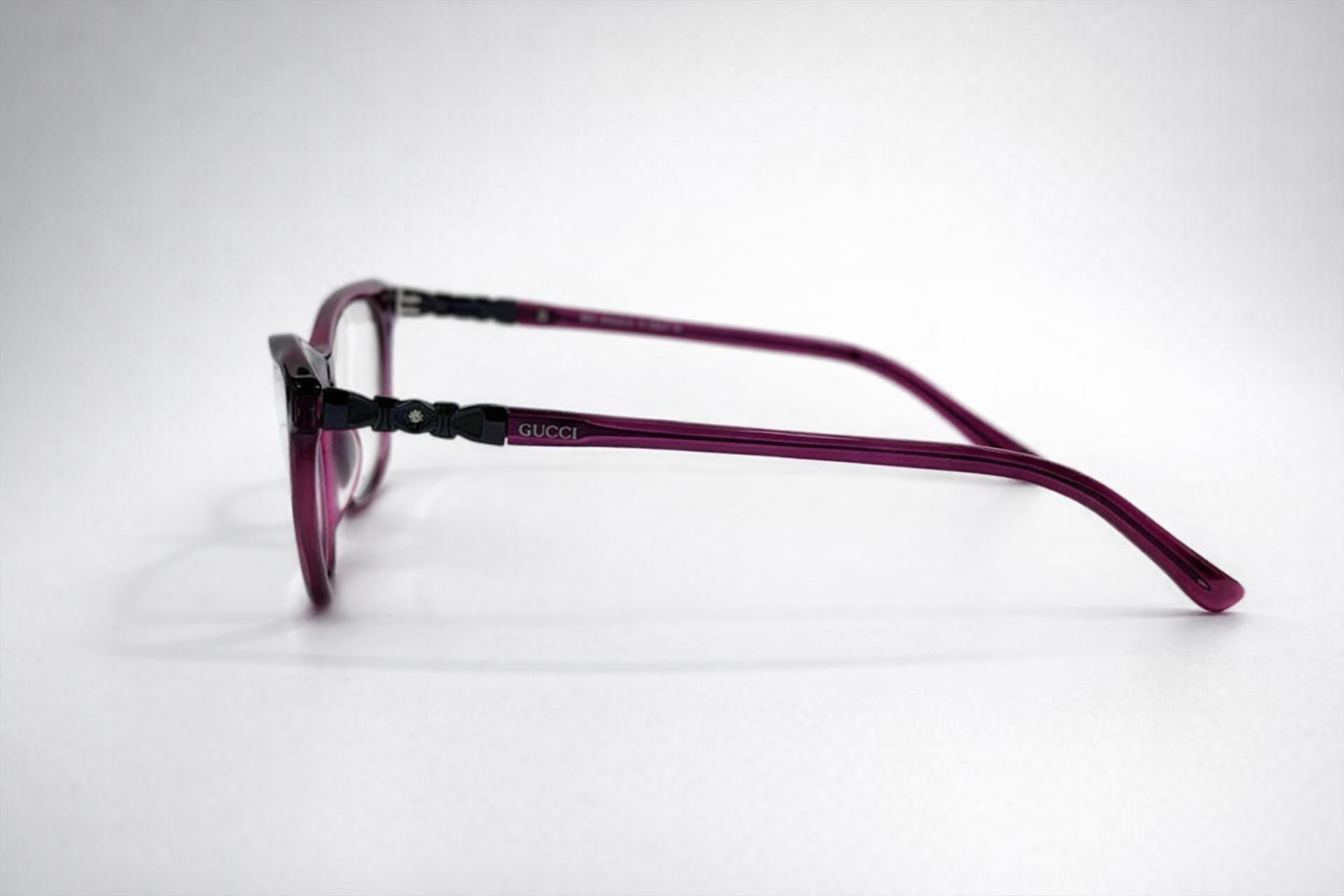 Gucci Rectangular Eyeglasses – Deep Purple Frame