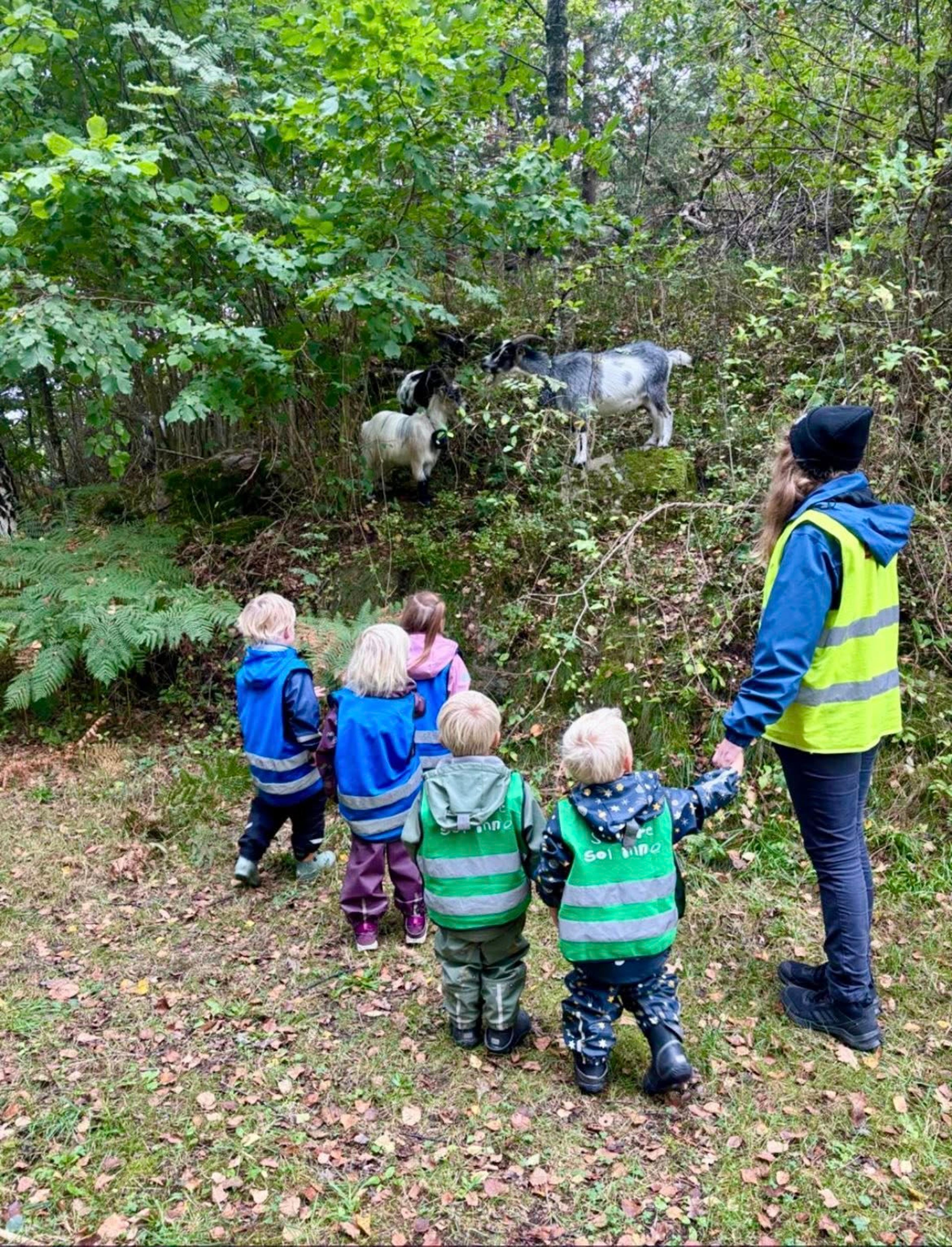 Barn på tur i Espira Sånum