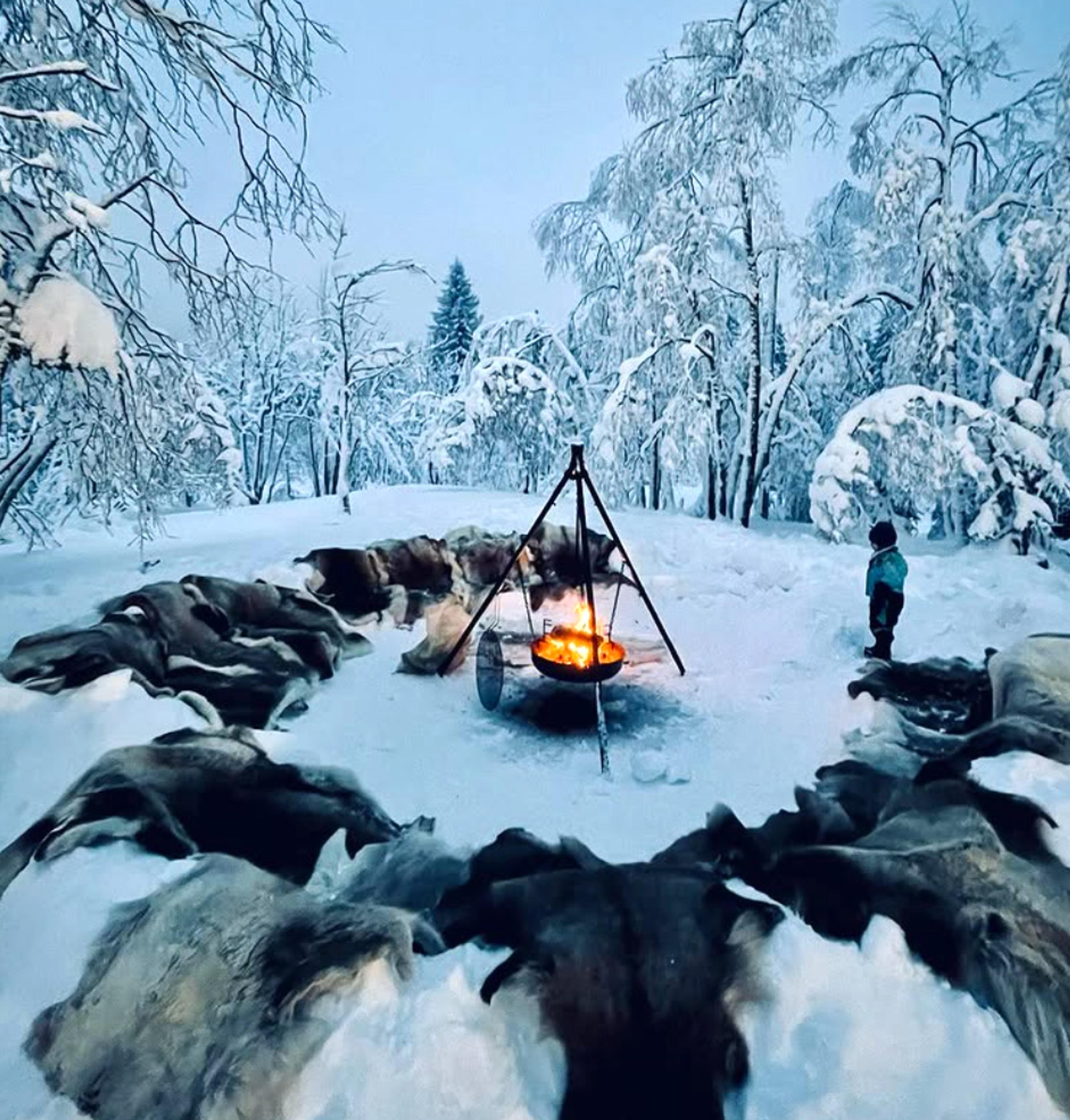 Bålpanne i skogen ved Tomm Murstad friluftsbarnehage