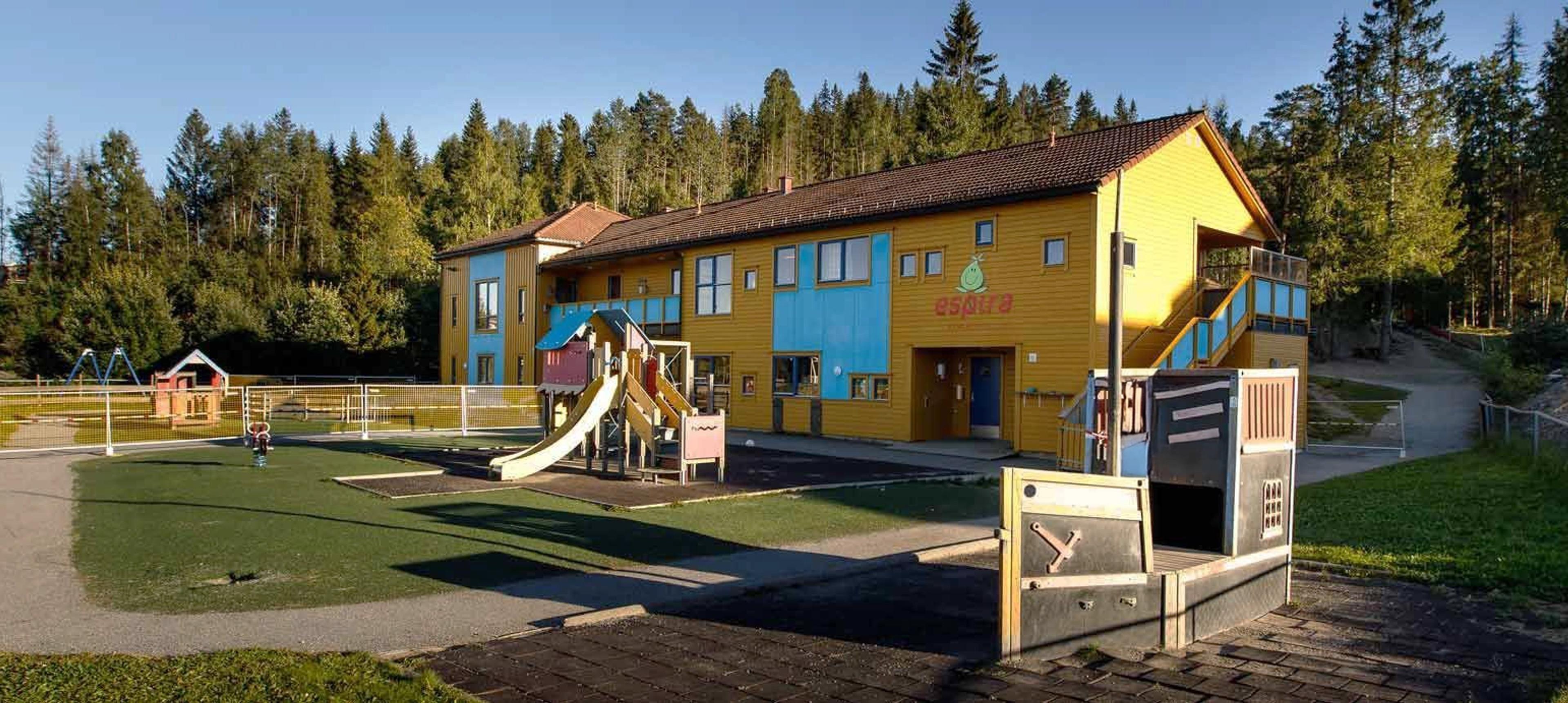 Fasade på Espira Bådalsfjellet barnehage
