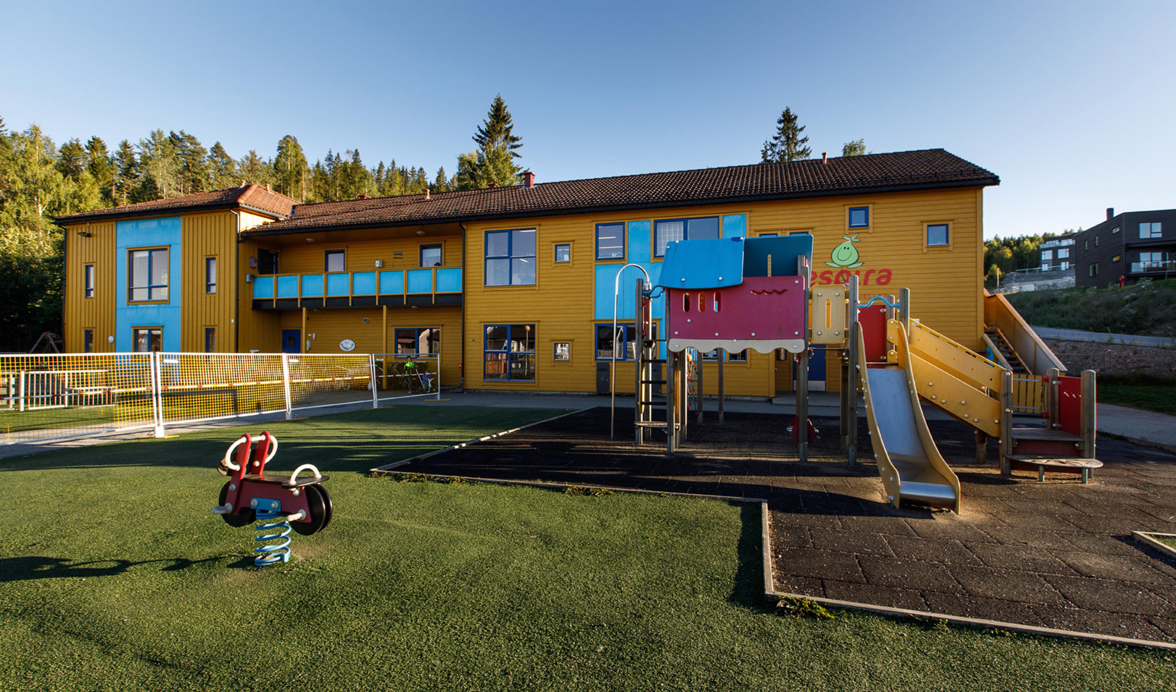 Fasade og uteområde Espira Brådalsfjellet