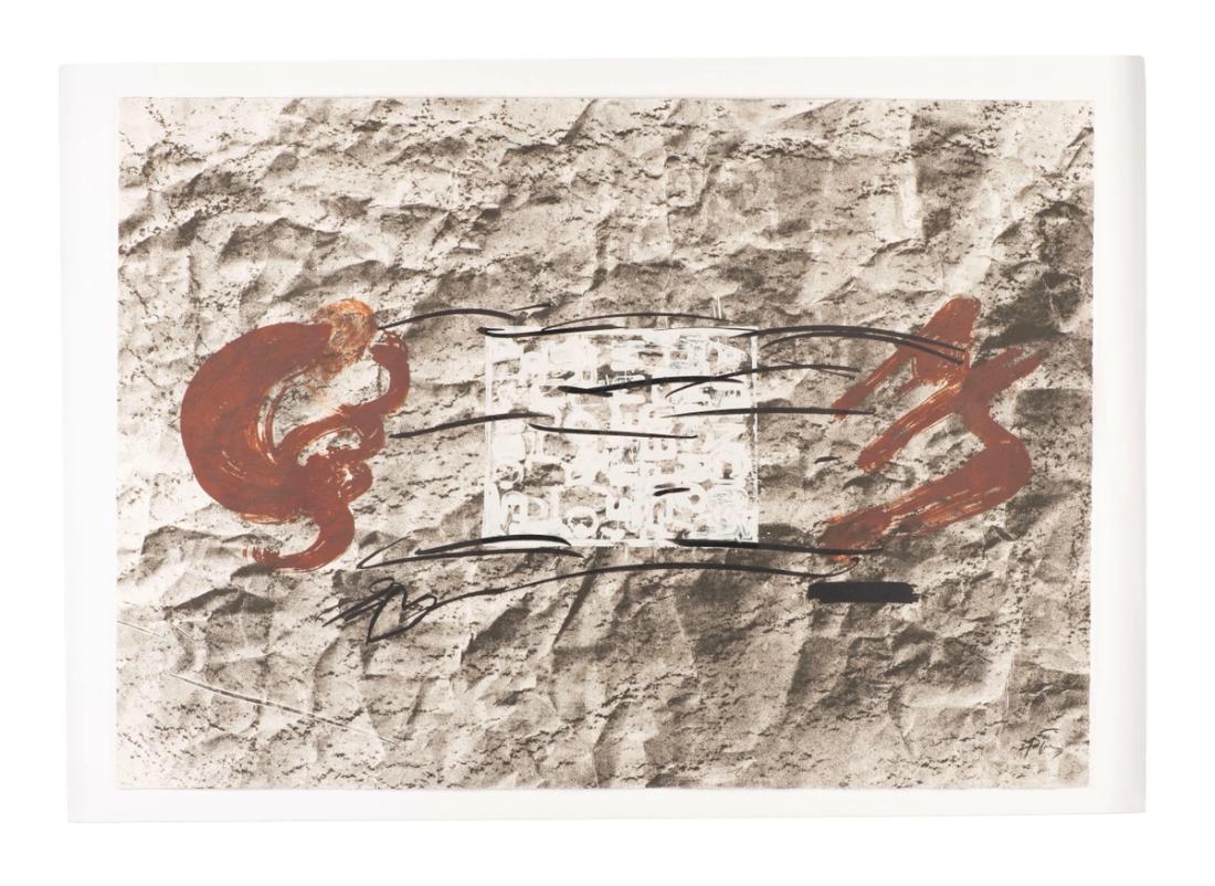 Antoni Tapiès, "Suite 63 x 90" Lithograph sheet no. 10/90, 1980