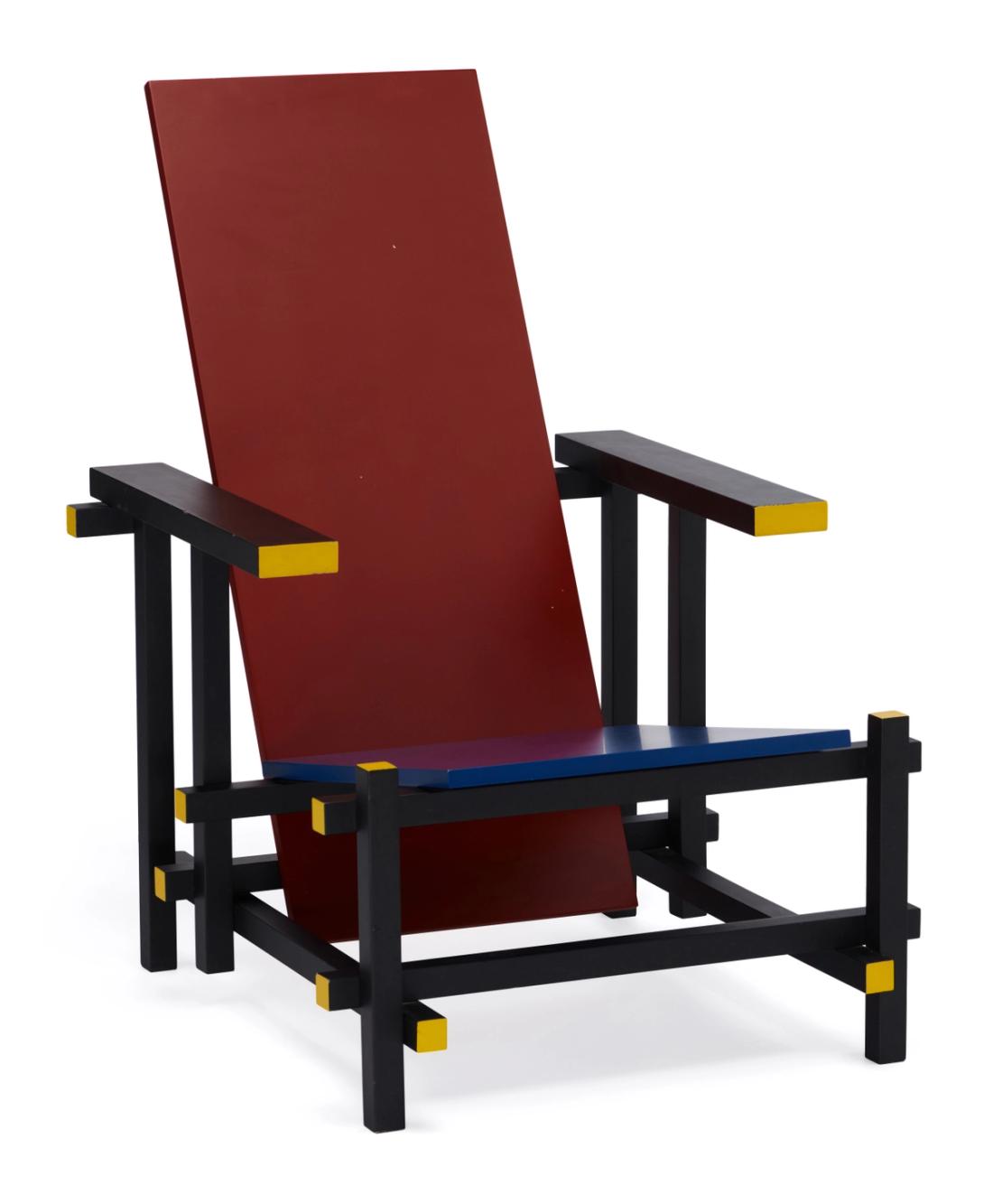 Red, Blue Chair (After Gerrit Rietveld), 1970s