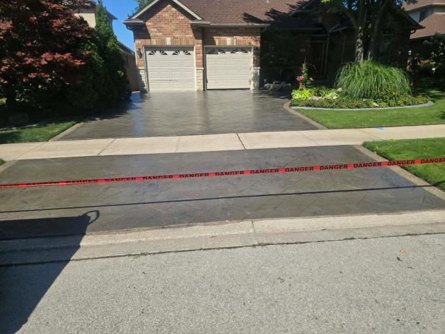Stamped concrete driveway and patio sealing in St. Catharines