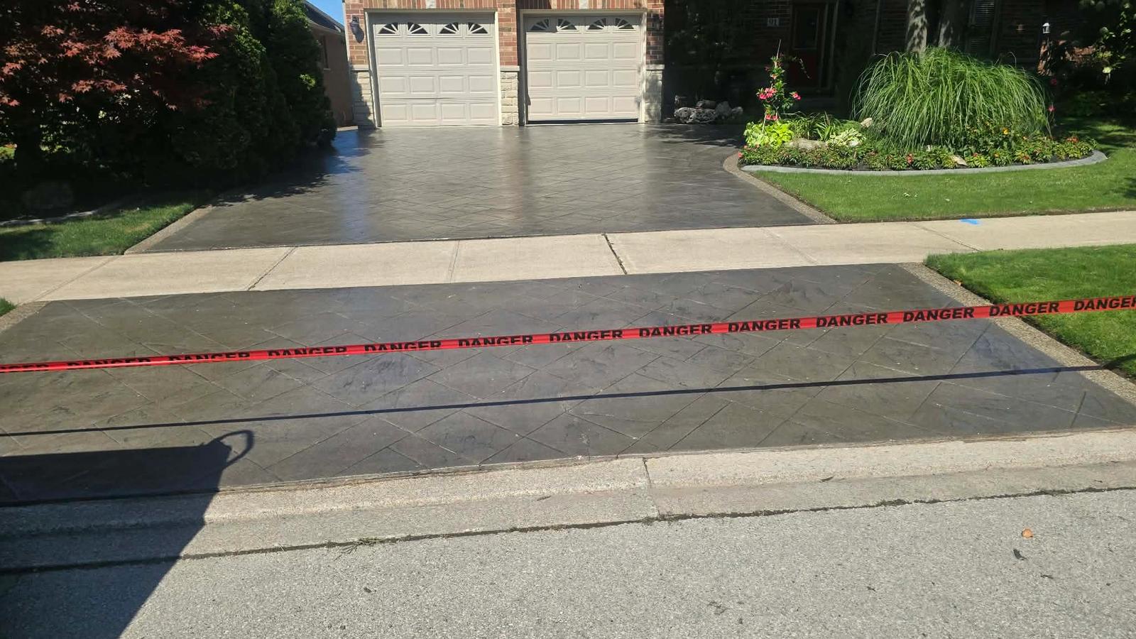 Stamped concrete driveway and patio sealing in St. Catharines