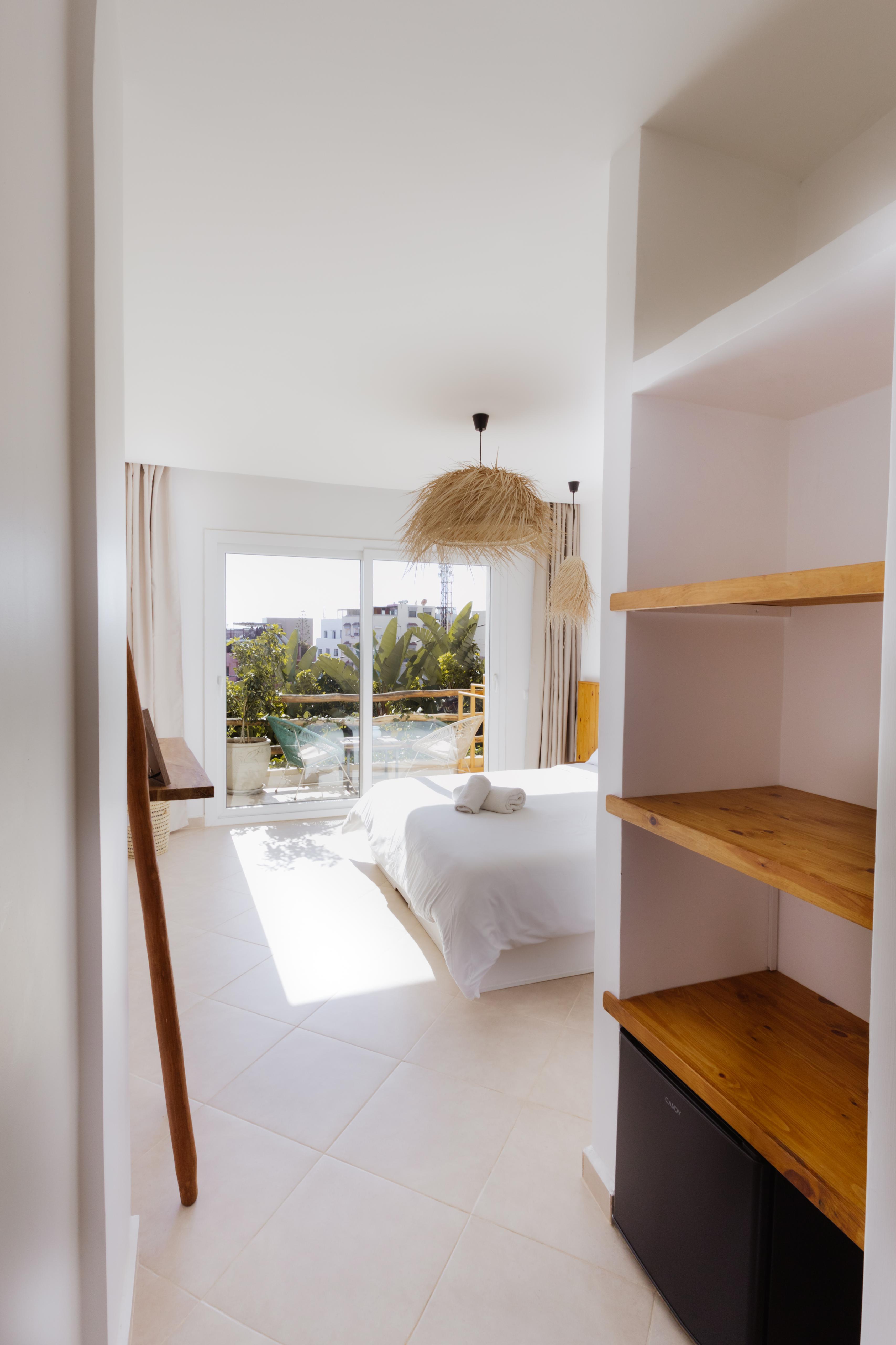 Double room with ocean and sunset view, Tamraght surf house