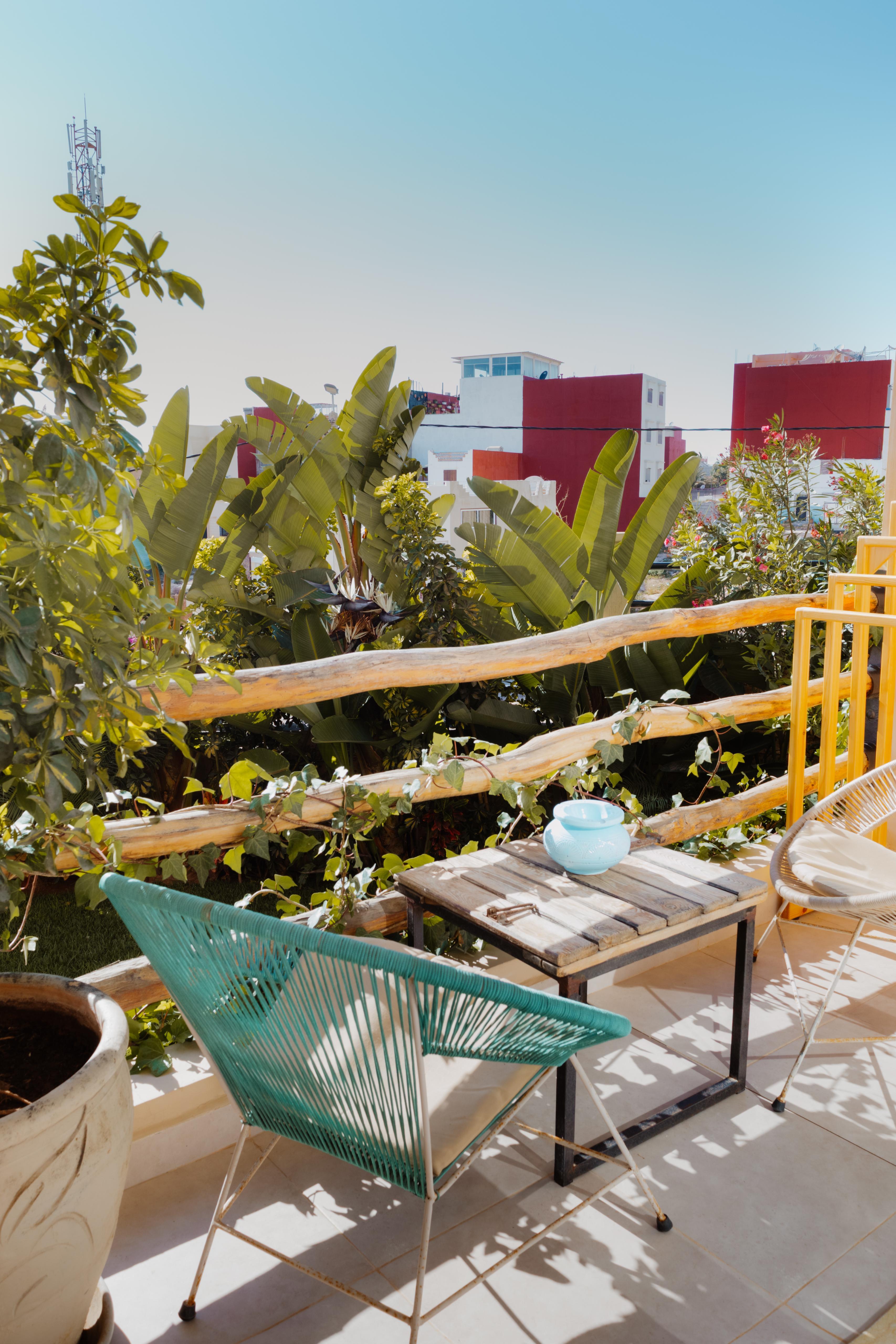 Balcony view of the double room, Tamraght surf house