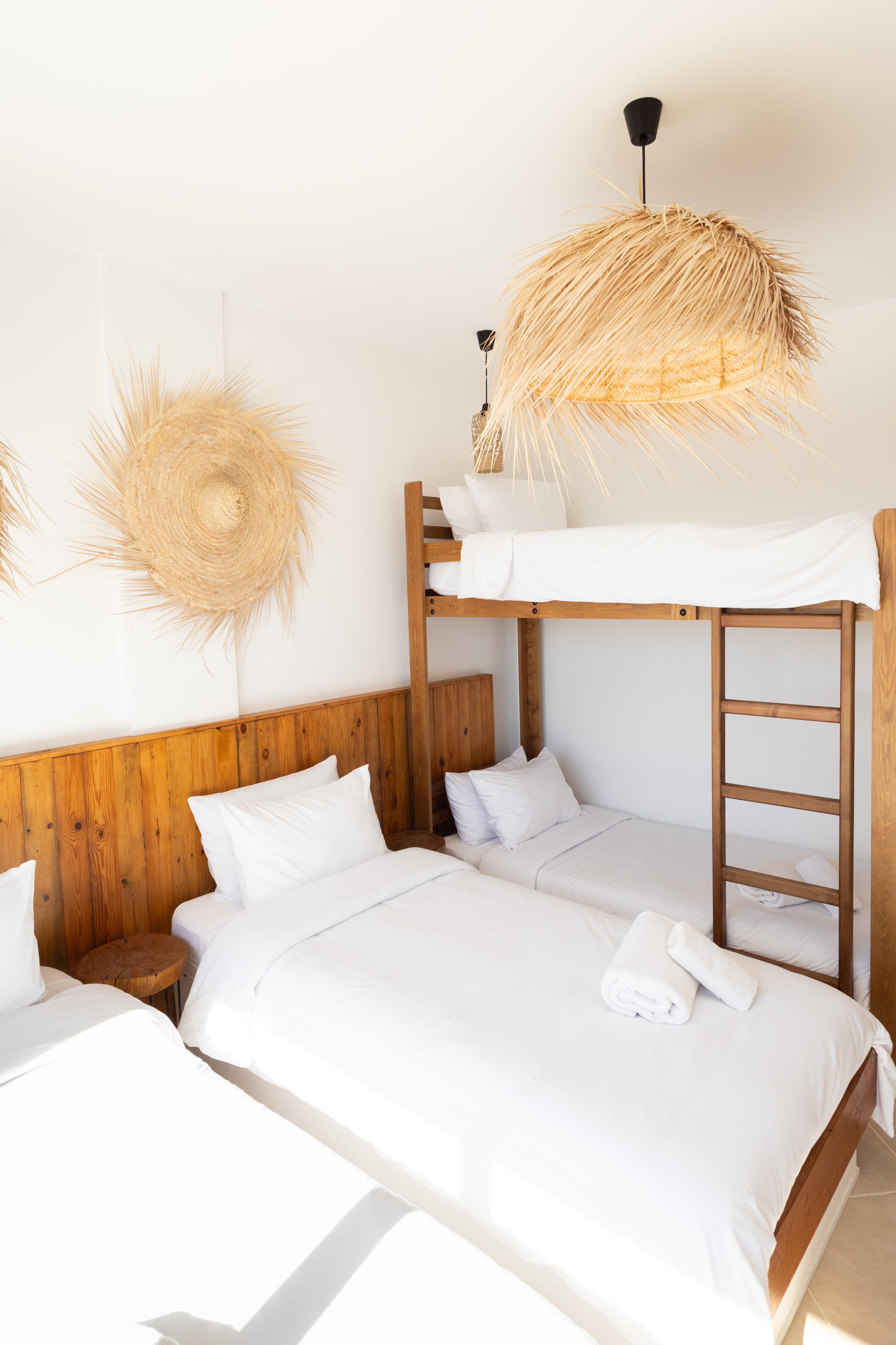Shared bedroom interior, room of 4, Tamraght surf house