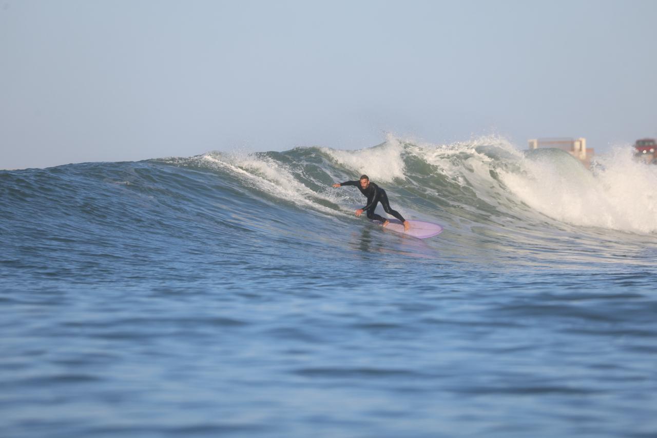 Max surfing in Imsouane, Morocco