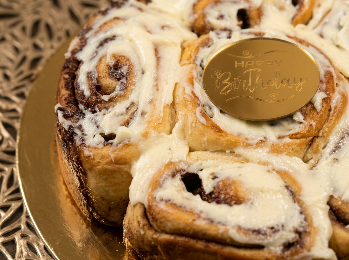 Cinnamon Roll Pull-Apart Cake — closeup view