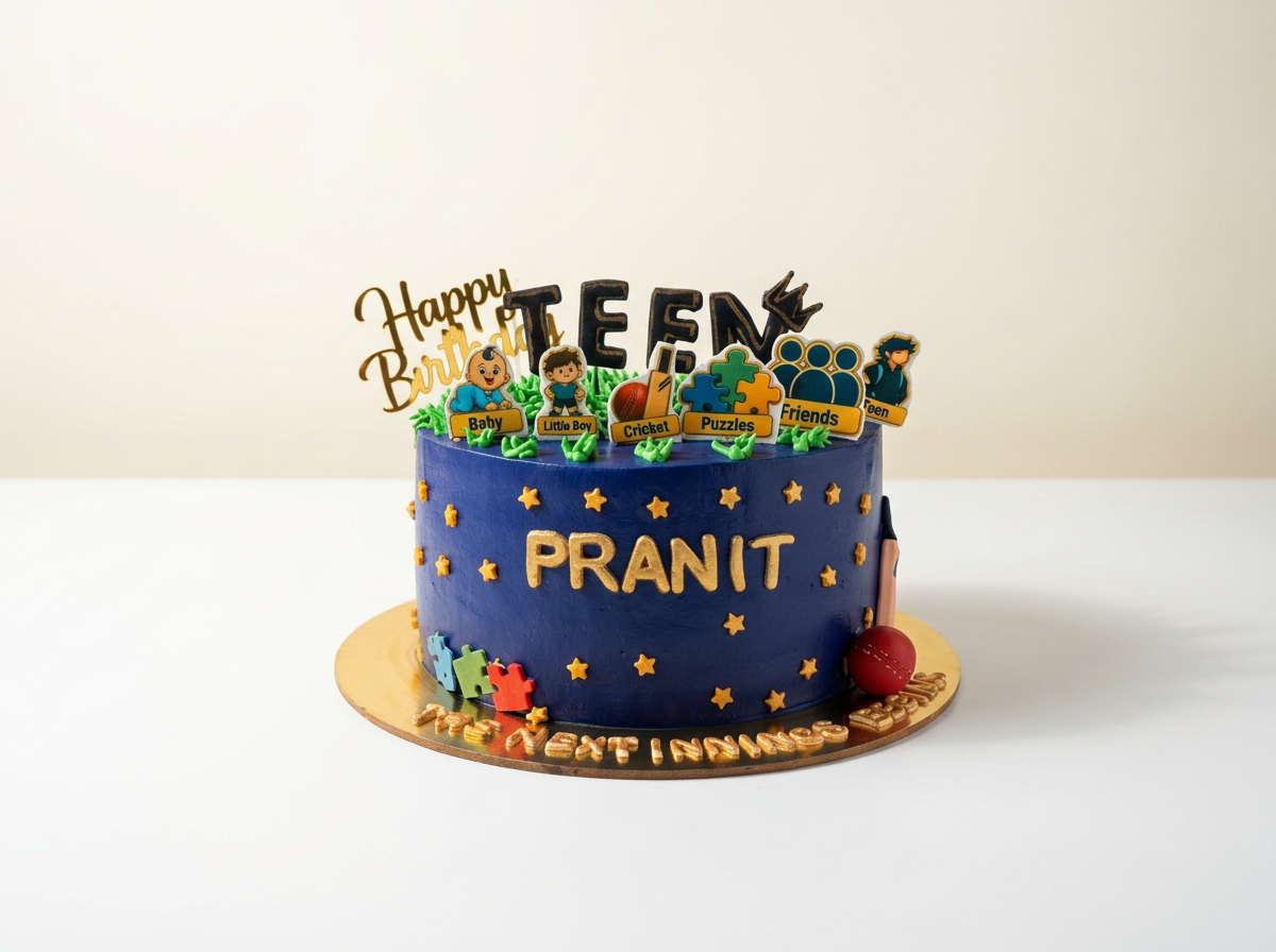 Cricket 'Next Innings' Milestone Cake — studio view