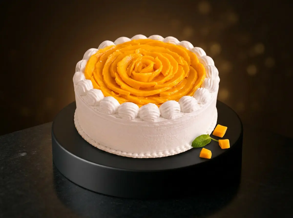 Fresh Mango and cream Cake