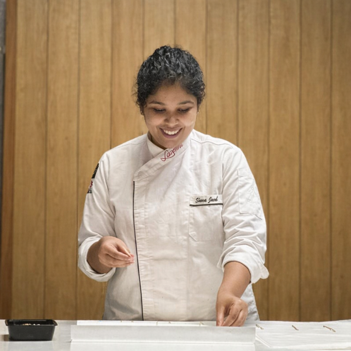 Shona in her bakery kitchen