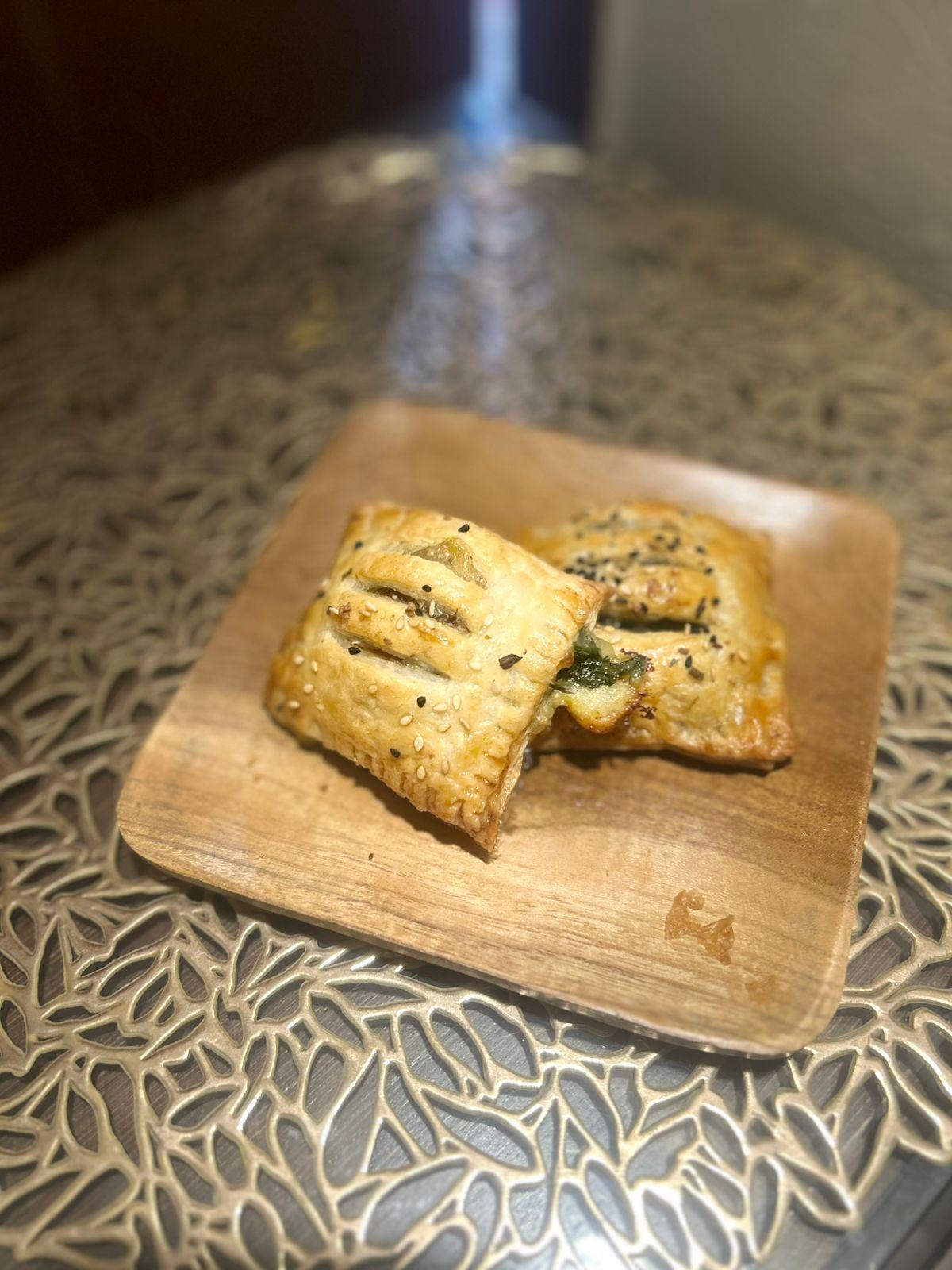 Mushroom Cheese Spinach Handpie