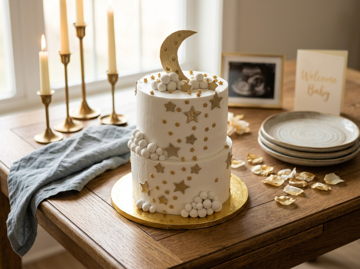 Moon & Stars Two-Tier Celebration Cake — lifestyle view