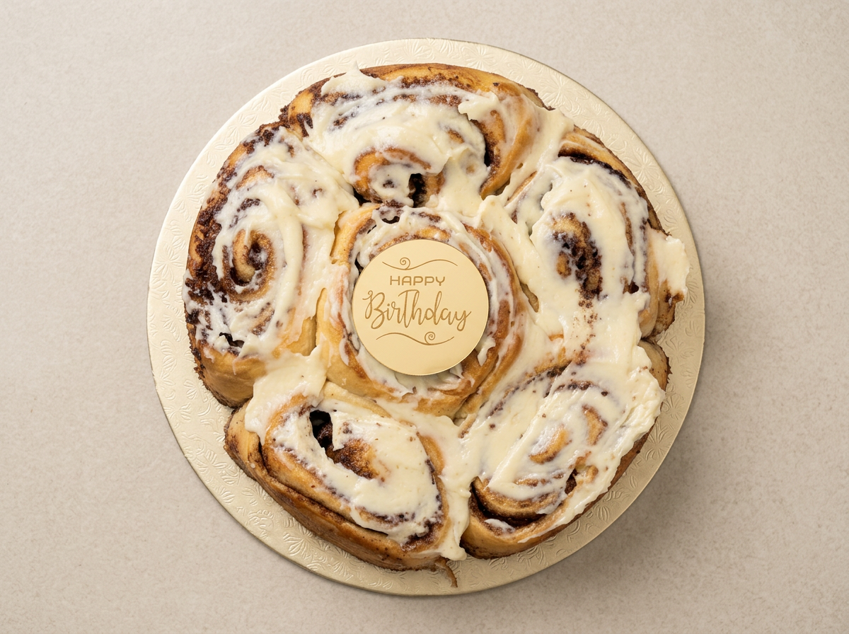 Cinnamon Roll Pull-Apart Cake — topdown view