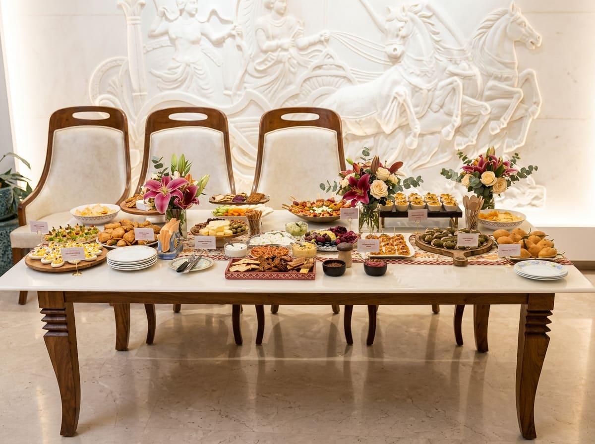 A full grazing table spread styled by Love Made Edible