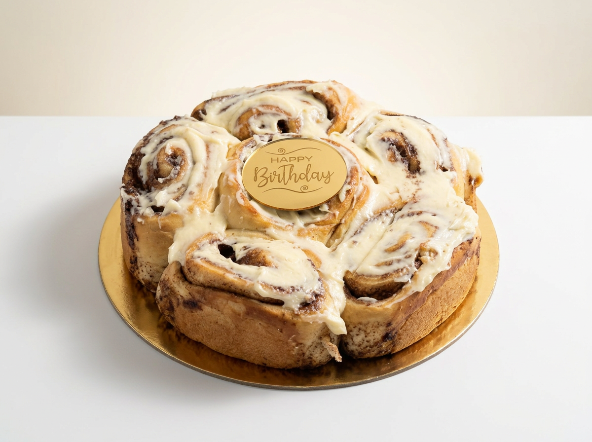 Cinnamon Roll Pull-Apart Cake — studio view