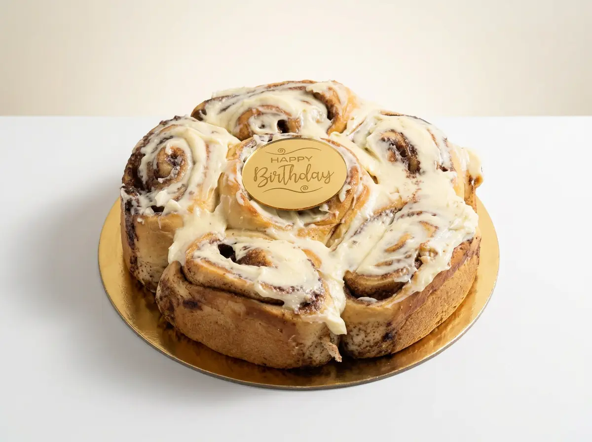 Cinnamon Roll Pull-Apart Cake — studio view