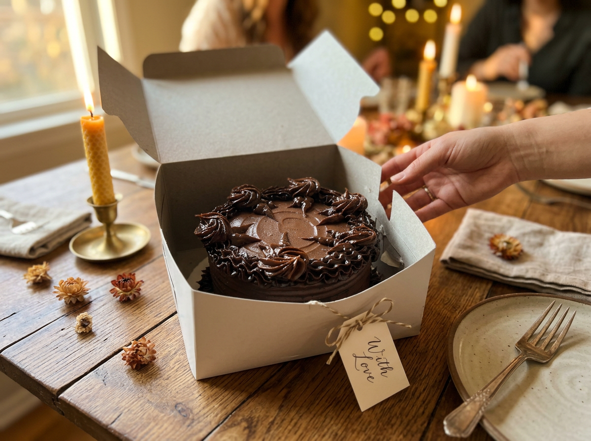Chocolate Rosette Indulgence Cake — lifestyle view