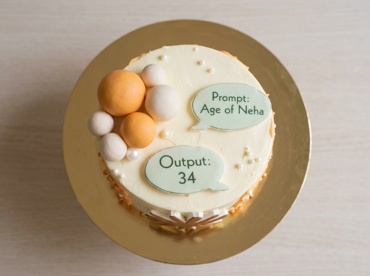 Tech Birthday Cake — Prompt & Output — topdown view