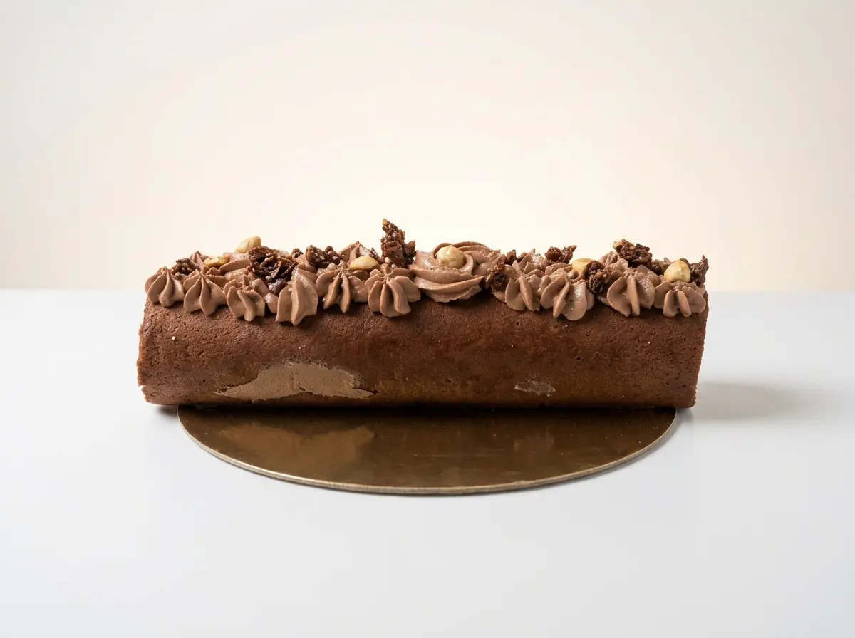 Chocolate Hazelnut Yule Log — studio view