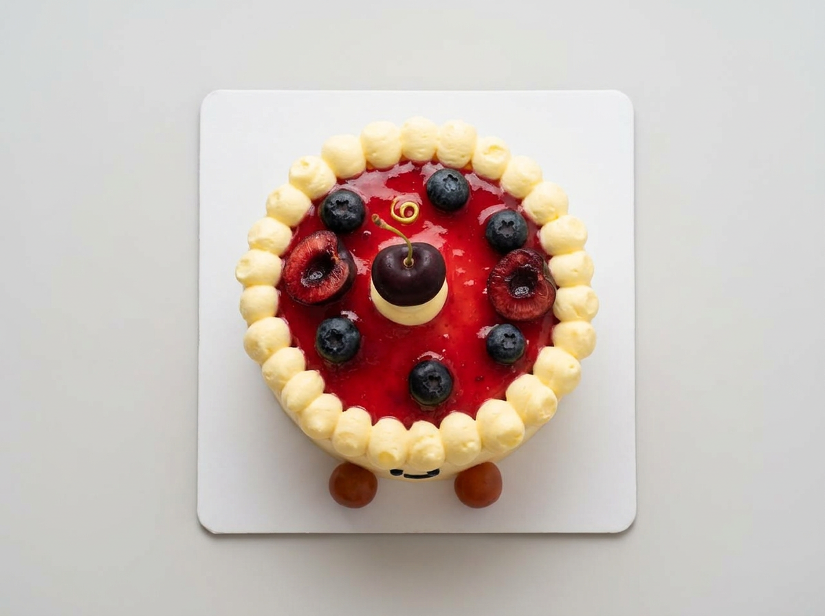 Jellycat Fruit Cake — topdown view