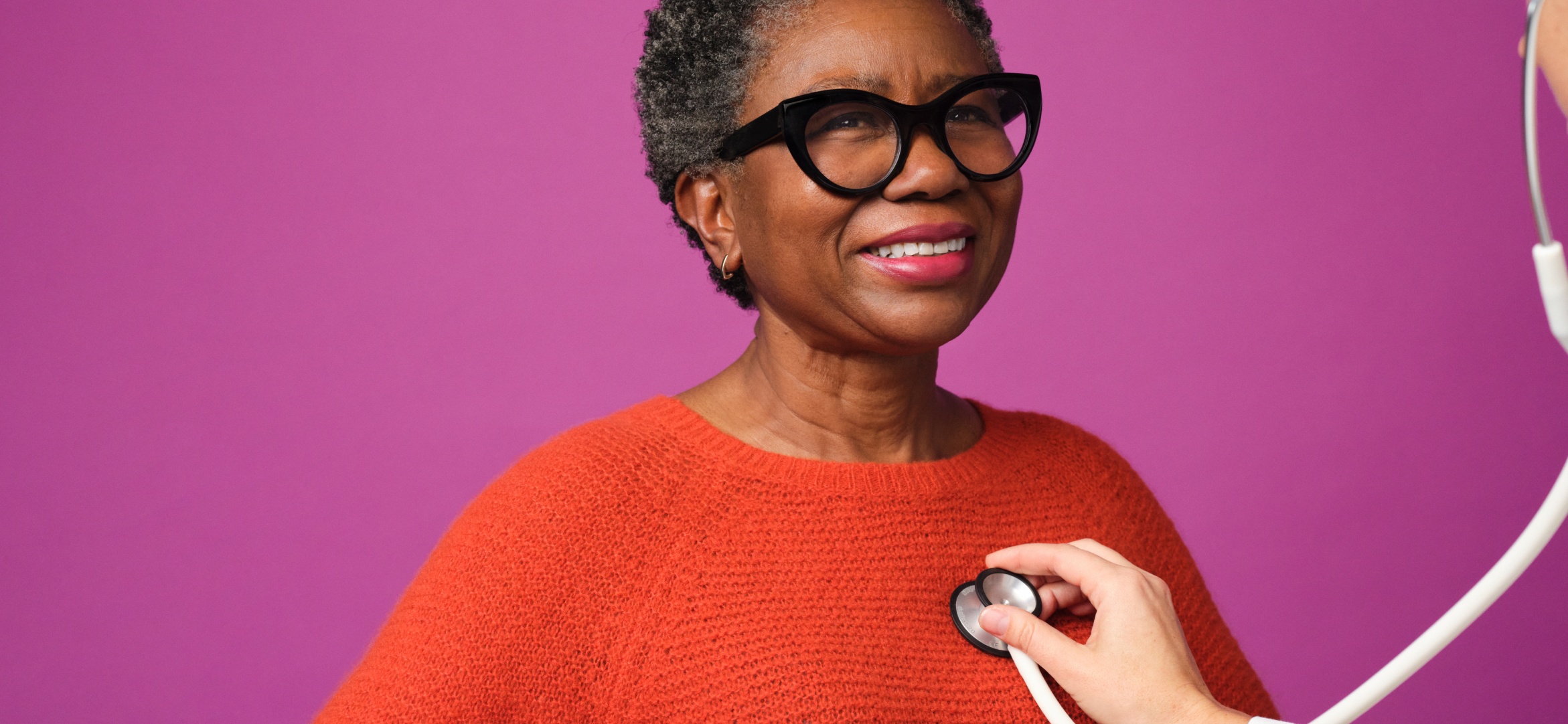 Woman with stethoscope