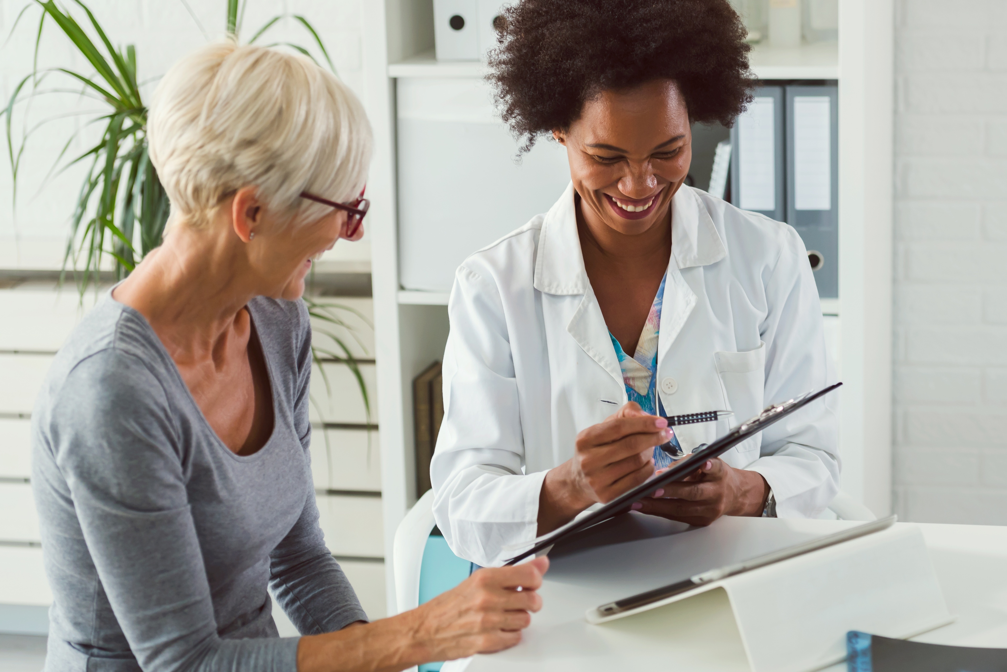 Provider working with patient on care plan