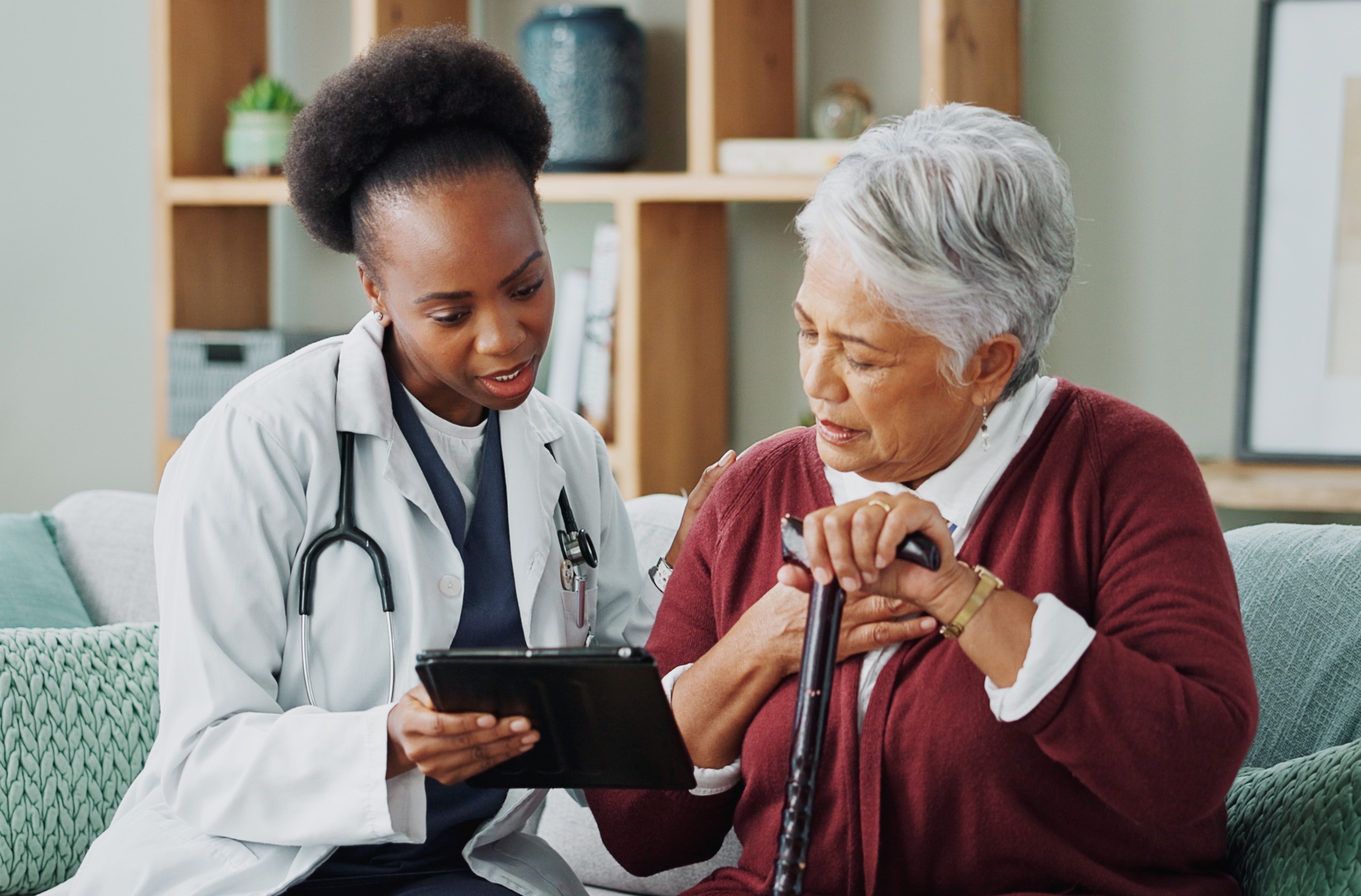 Provider helping patient receive quality care