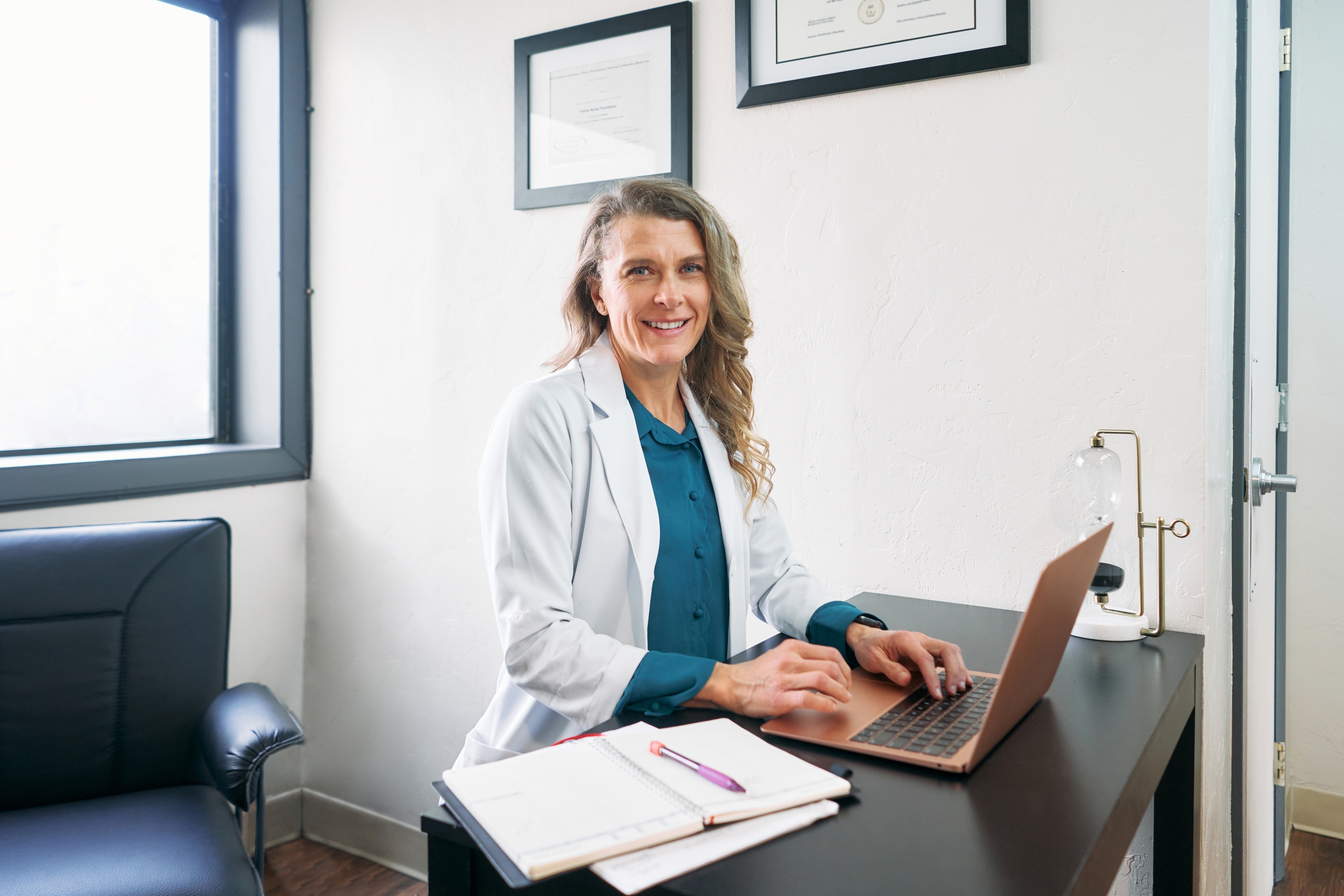 Provider helping patient receive quality care