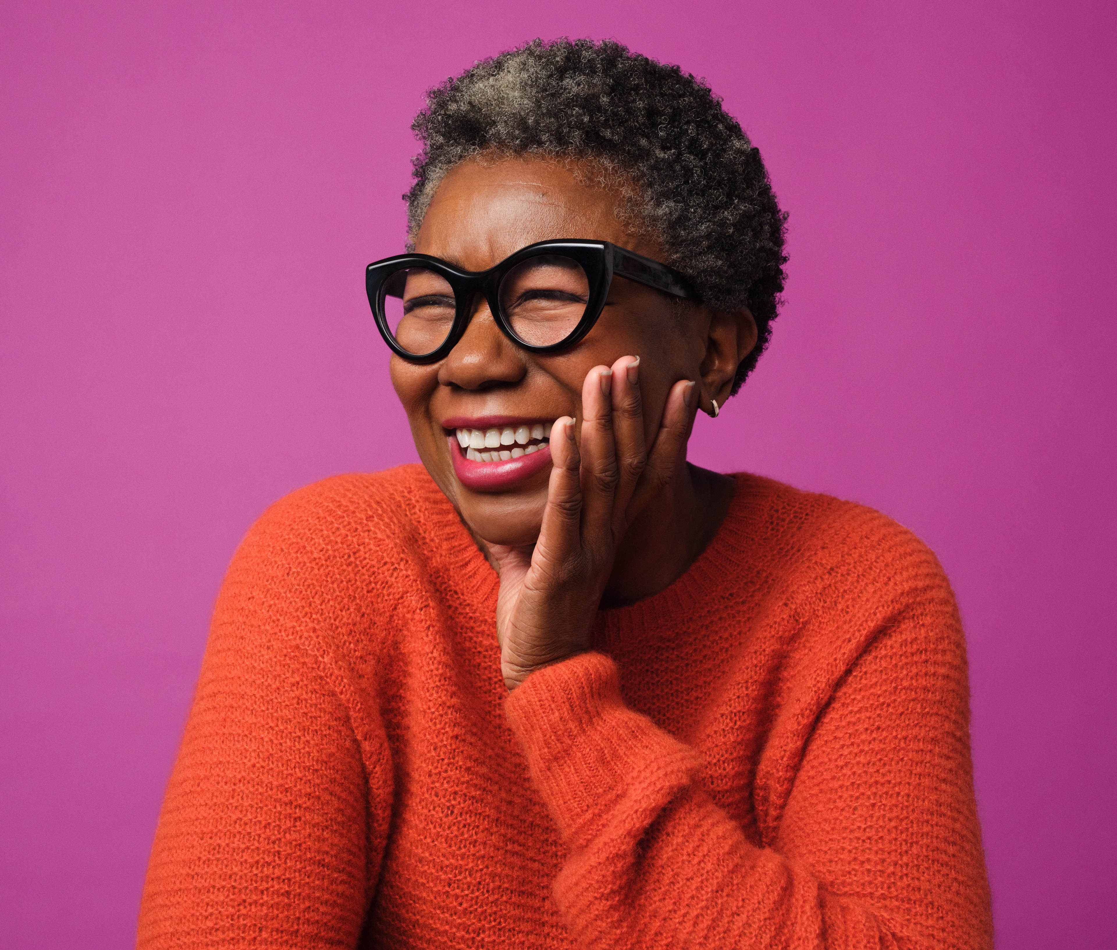Woman 65 and up smiling