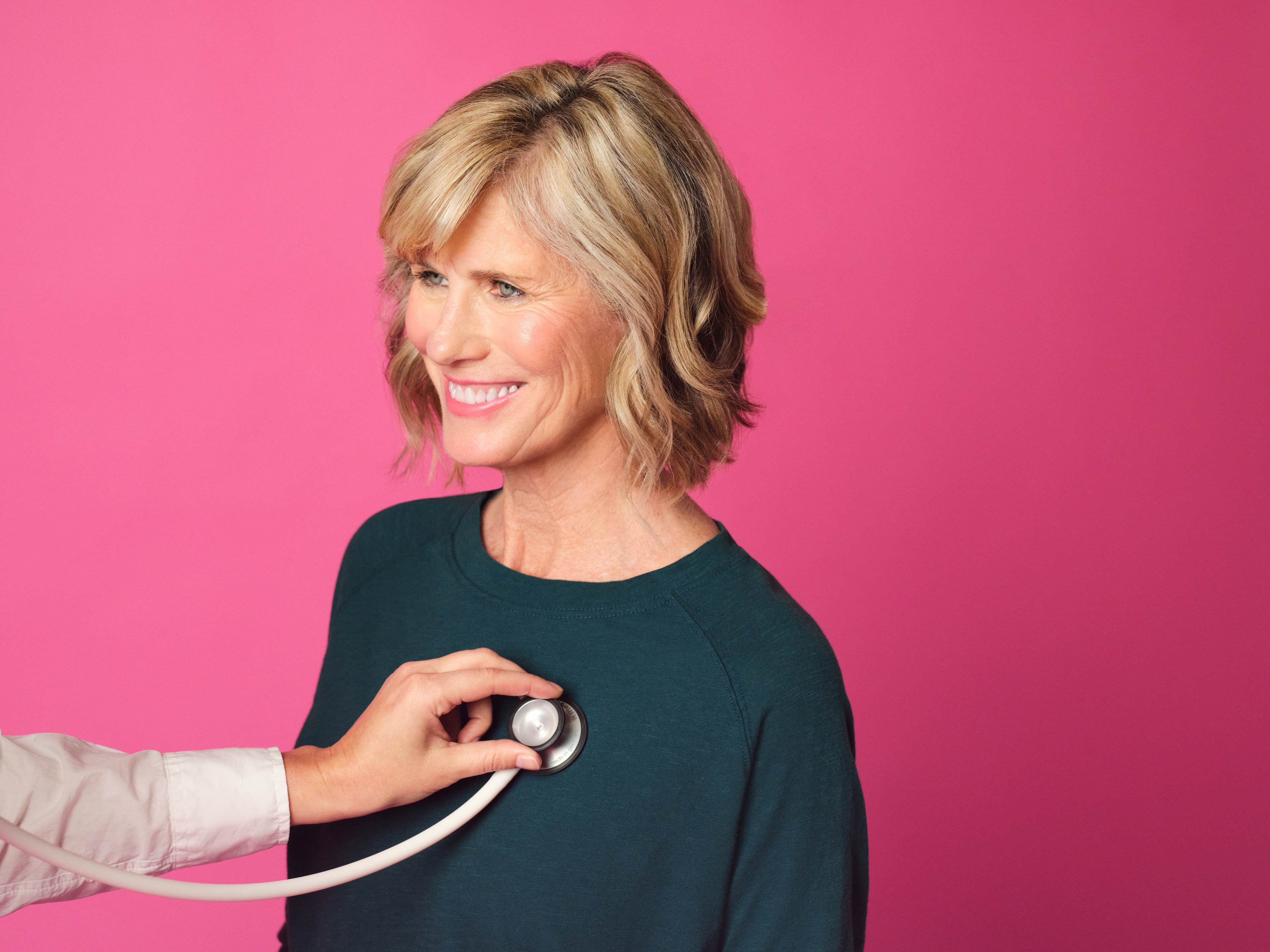Woman being checked by her provider