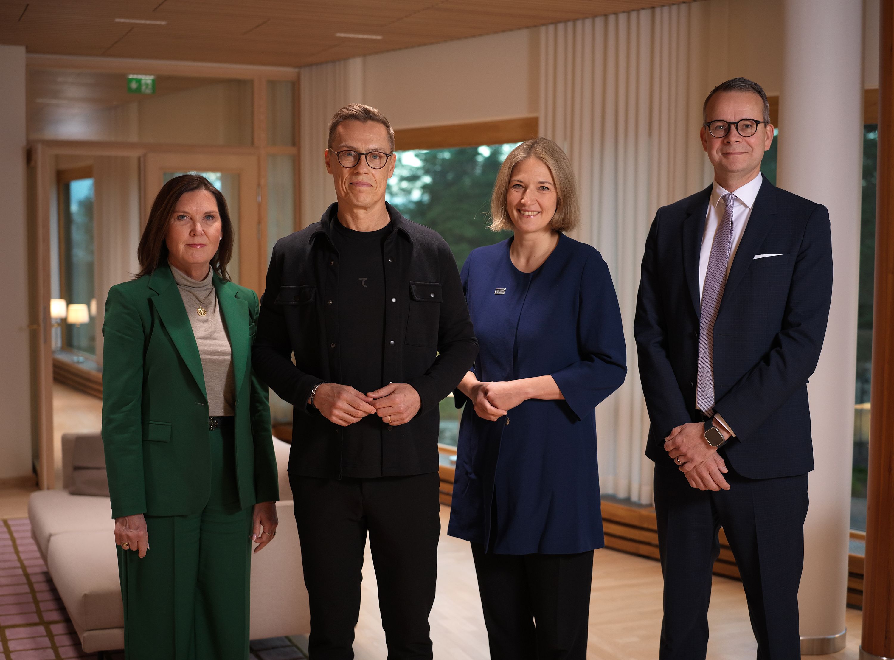 Katri ter Horst, President Stubb, Tuuli Kaskinen and Esa Niinimäki 