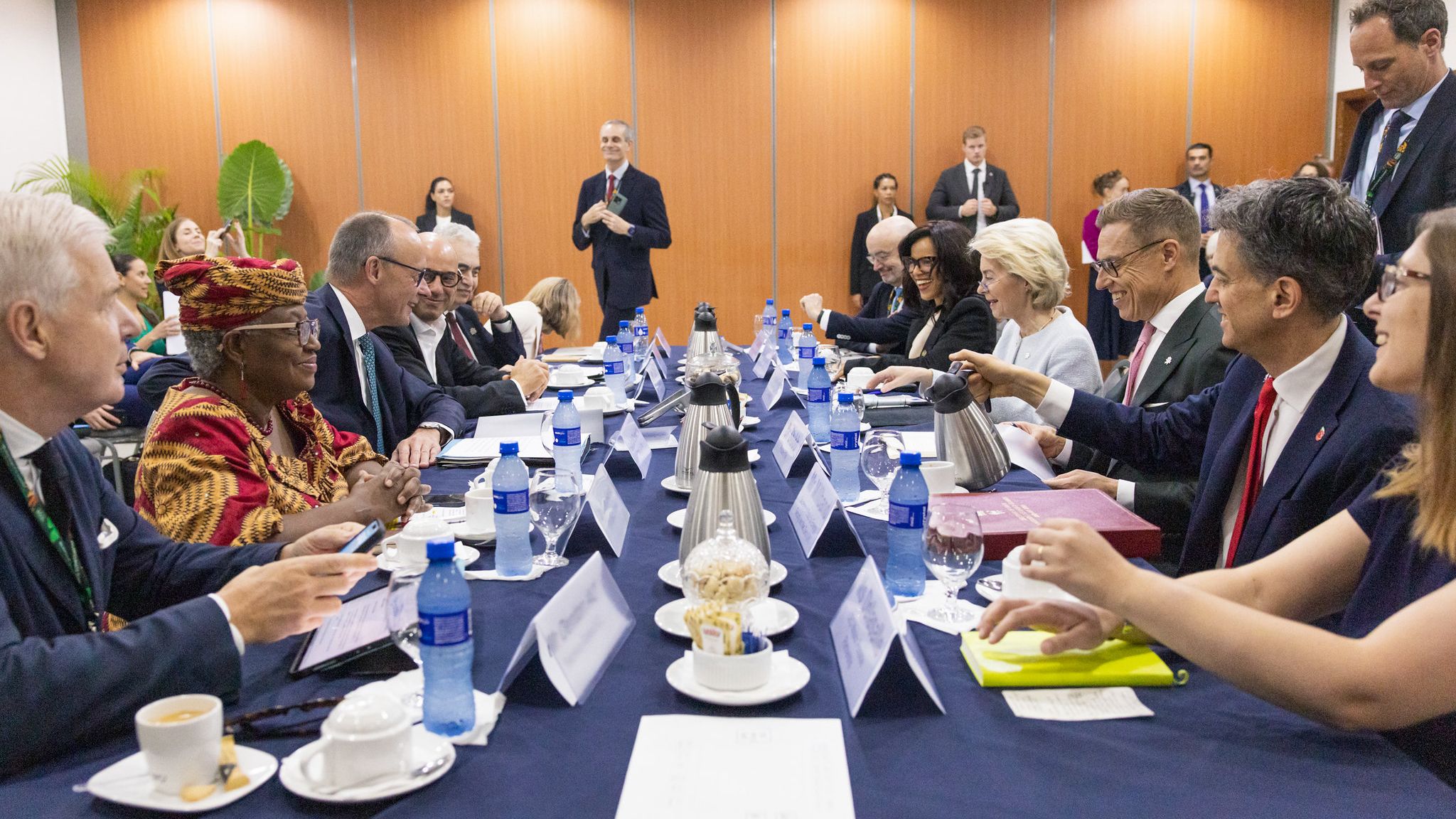 High-level round table with Stubb, Merz, von der layen, Denton, Dr. Okonjo-Iweala