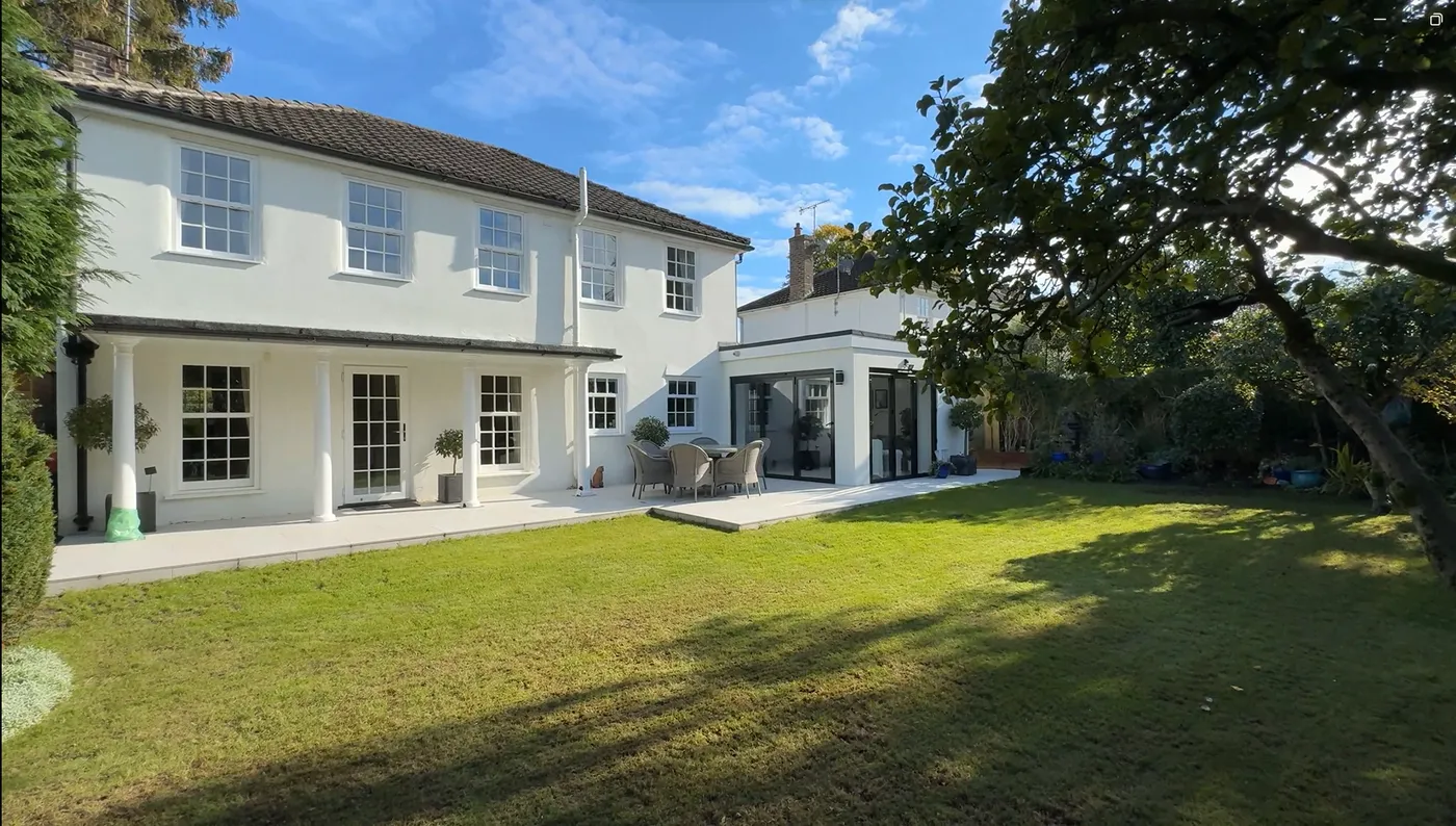 Rear extension at Horseshoe Lane West by Prestige Surrey