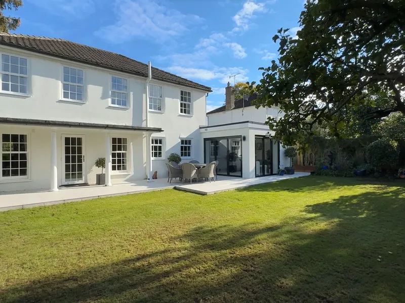 Rear extension at Horseshoe Lane West by Prestige Surrey