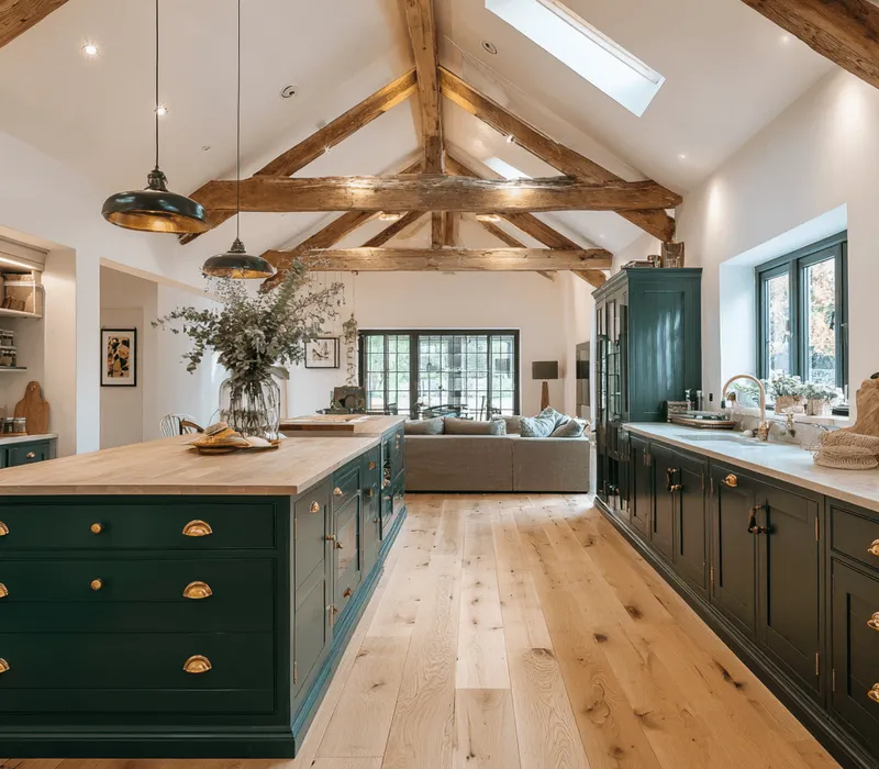 Bright open-plan living space after a Prestige Surrey home renovation
