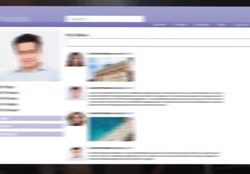 Dataskjerm viser en nettside med profilbilder.
